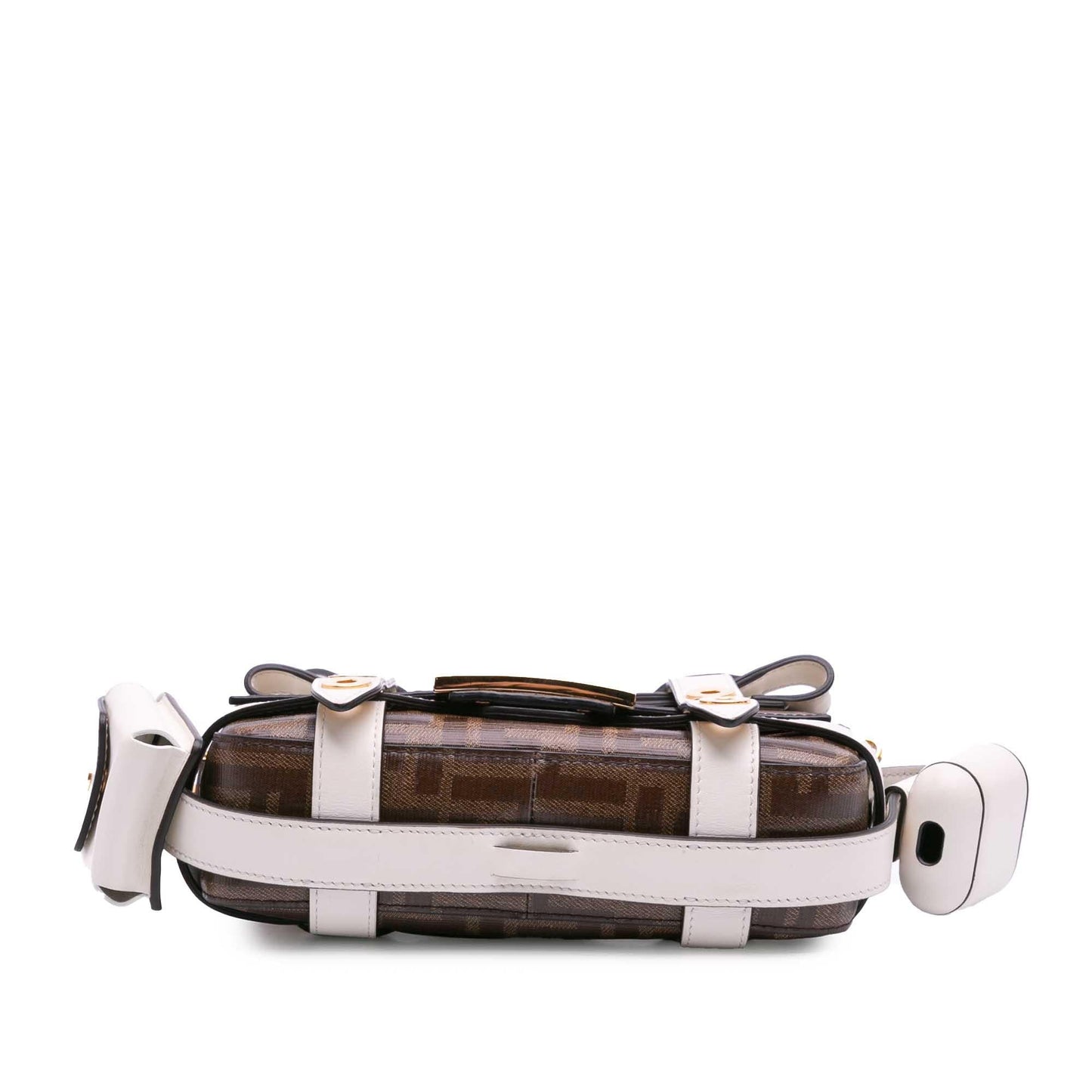 Fendi Zucca Glazed Fabric Cage Baguette Satchel Mini Satchel Bag Cage Baguette Satchel