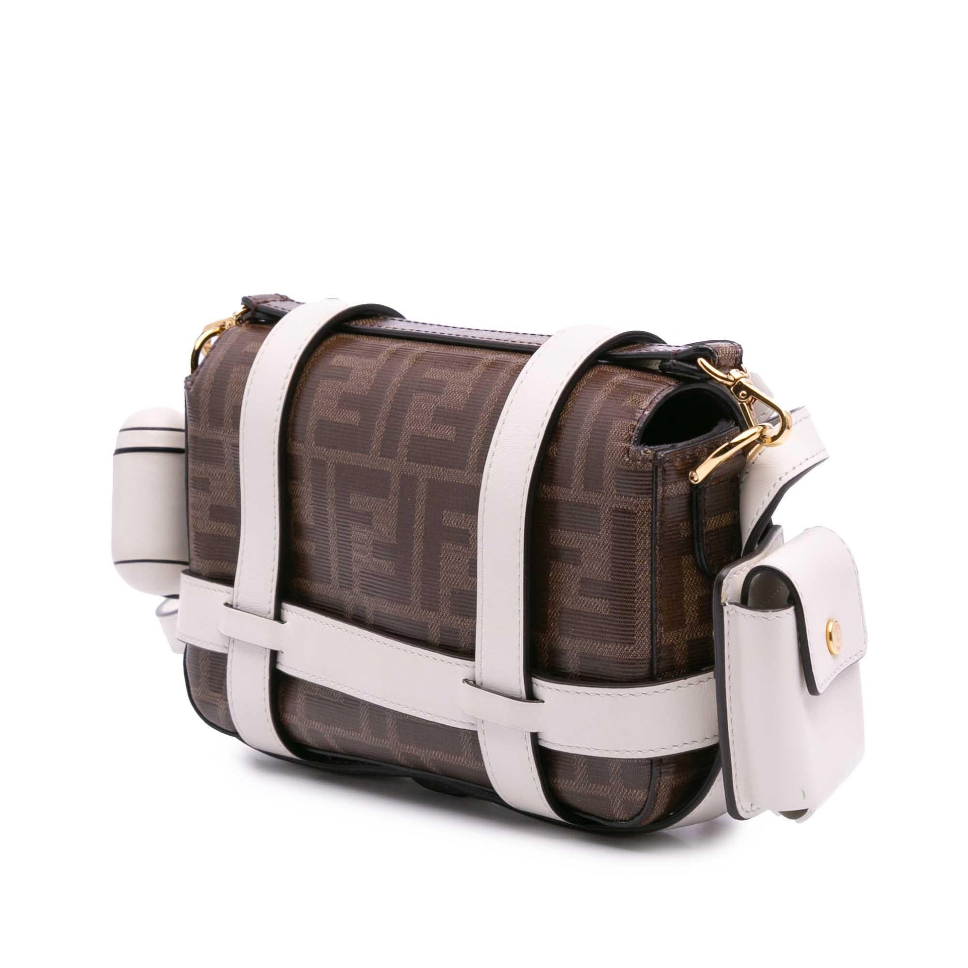 Fendi Zucca Glazed Fabric Cage Baguette Satchel Mini Satchel Bag Cage Baguette Satchel