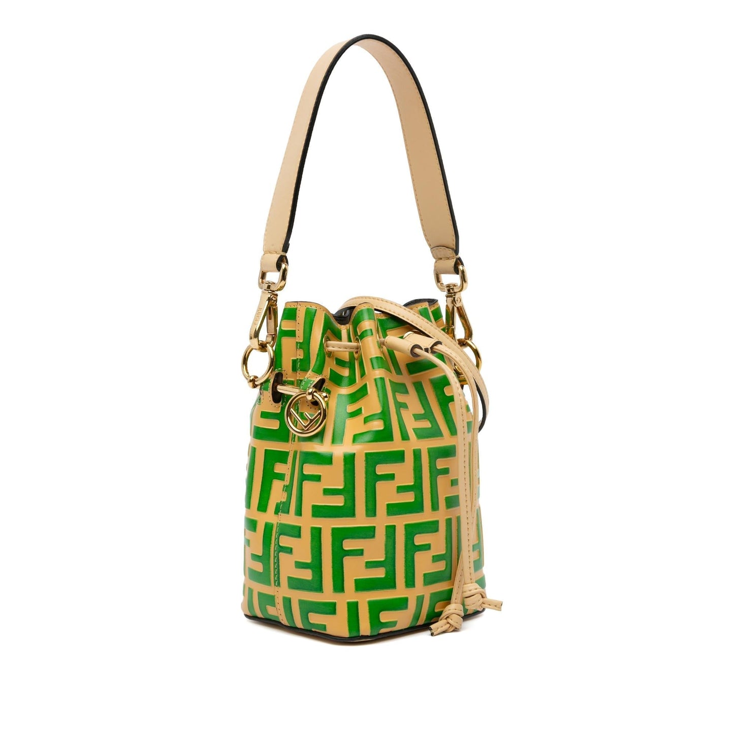 Fendi Zucca Mon Tresor Bag Shg S2S9H7 Leather Mini Embossed Shoulder Bag