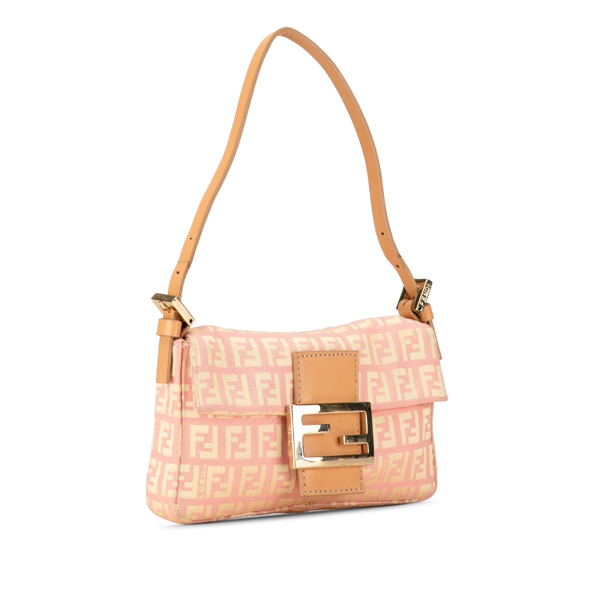 Fendi Zucchino Baguette Shg Ezjzrs Shoulder Bag Canvas Mini