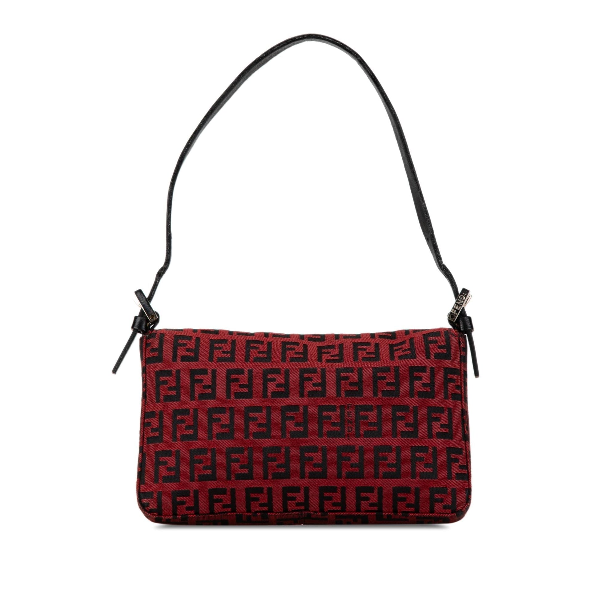 Fendi Zucchino Baguette Shoulder Bag Canvas Mini Baguette Shg Eyey0V
