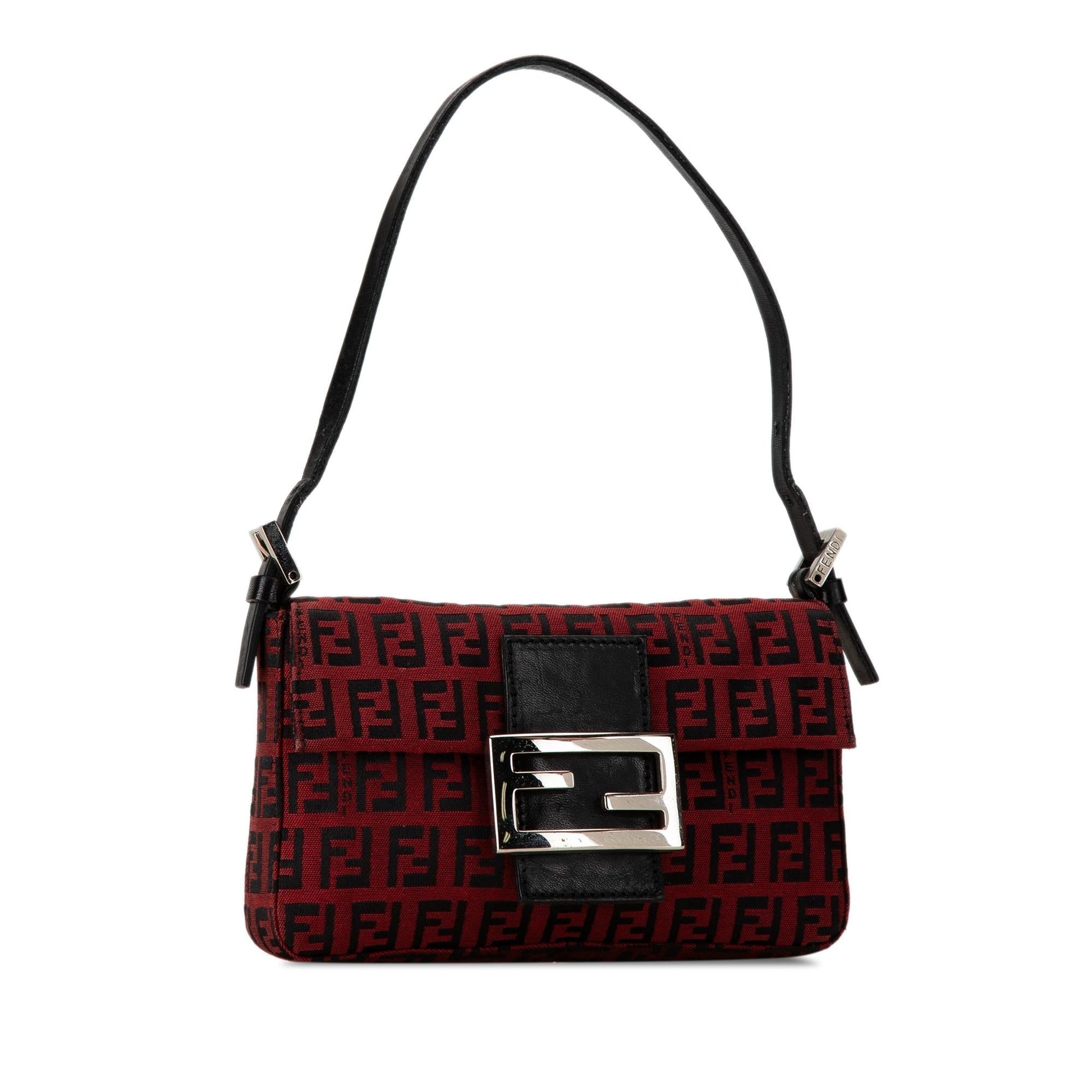 Fendi Zucchino Baguette Shoulder Bag Canvas Mini Baguette Shg Eyey0V