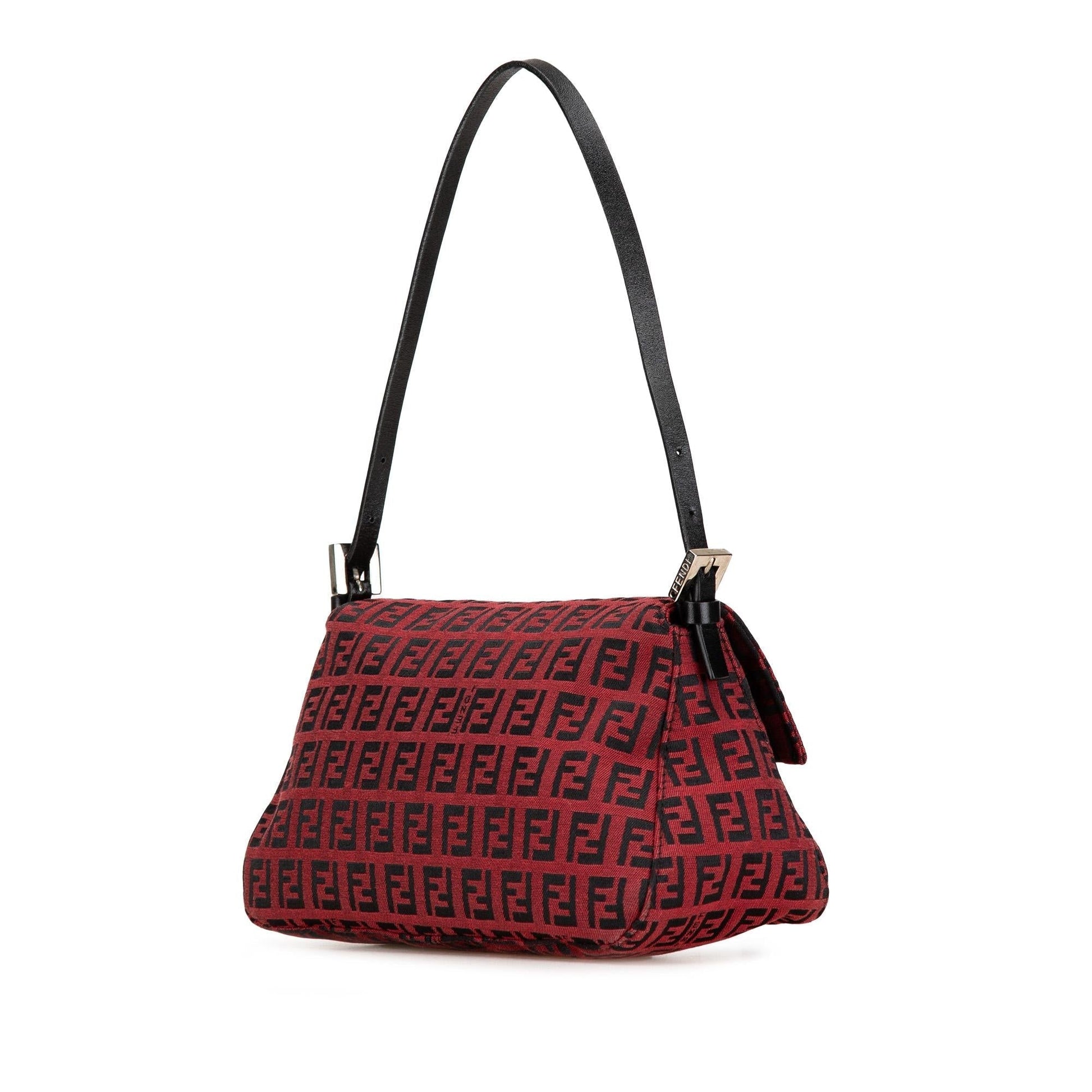Fendi Zucchino Baguette Shoulder Bag Canvas Mini Baguette Shg C93Lam