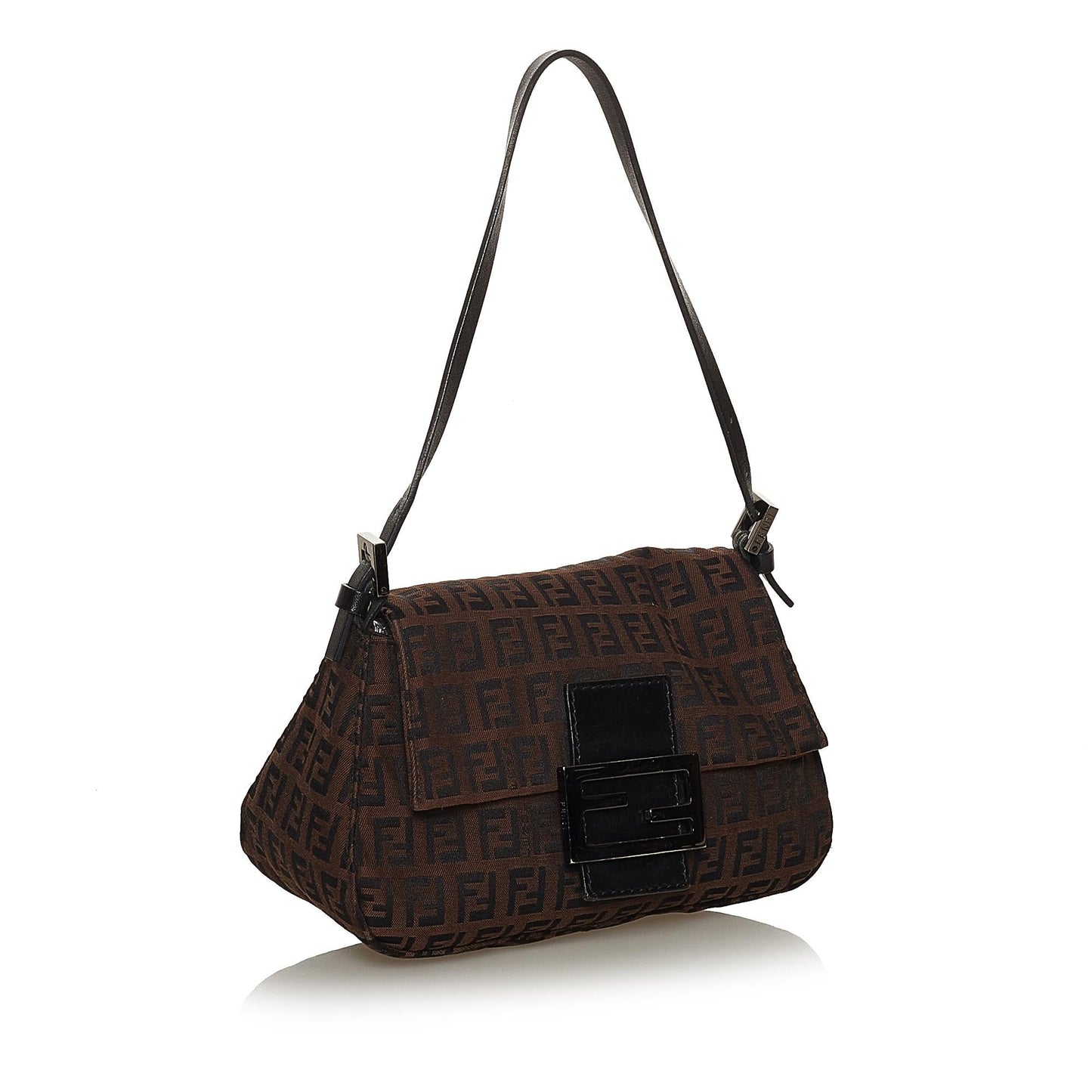 Fendi Zucchino Mamma Baguette Shg Handbag Canvas Mini Shoulder Bag