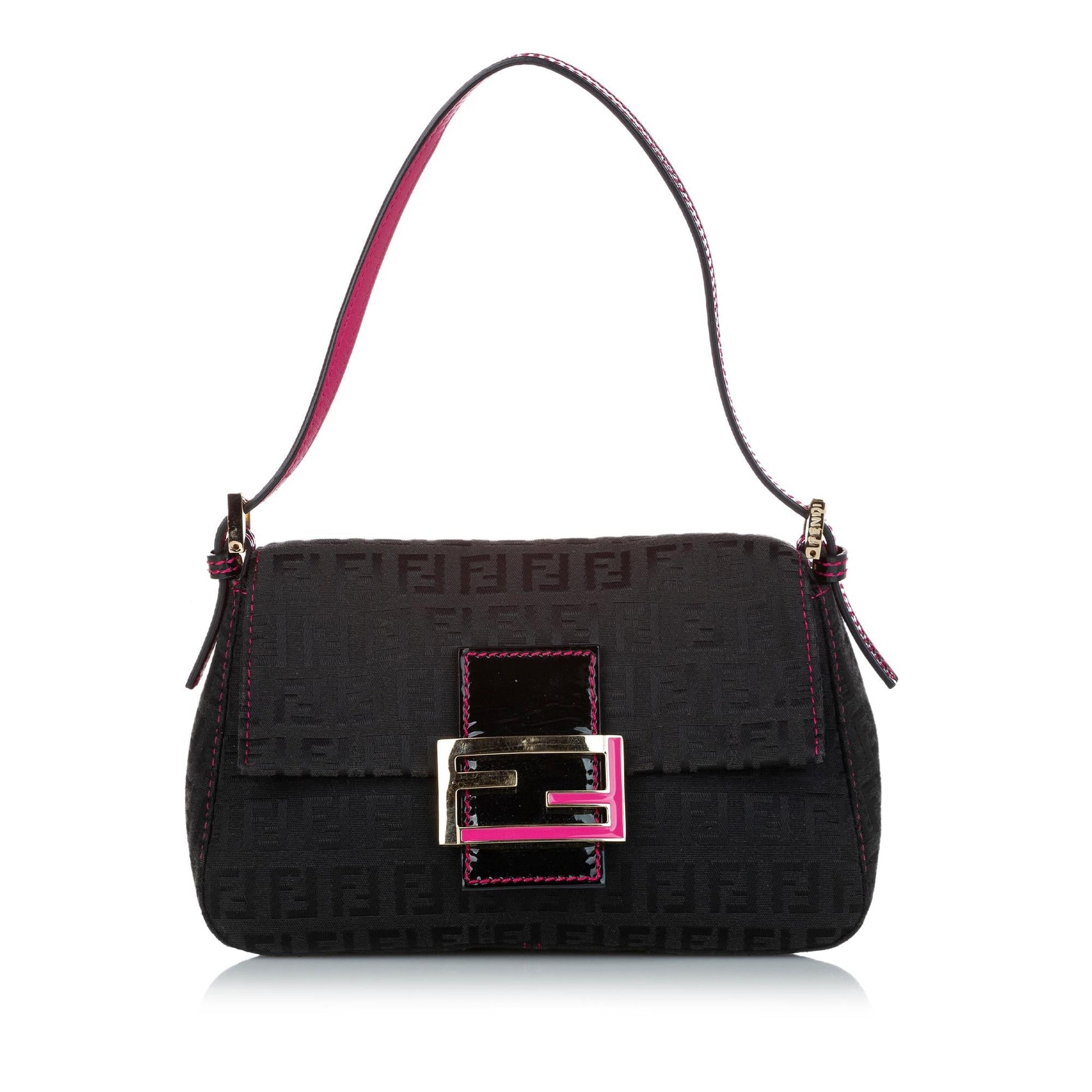 Fendi Zucchino Mamma Baguette Shg Z8Xf9F Handbag Canvas Mini Shoulder Bag