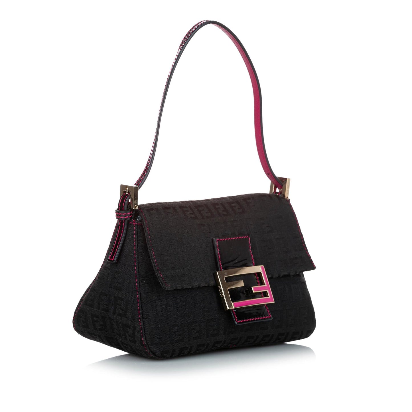 Fendi Zucchino Mamma Baguette Shg Z8Xf9F Handbag Canvas Mini Shoulder Bag