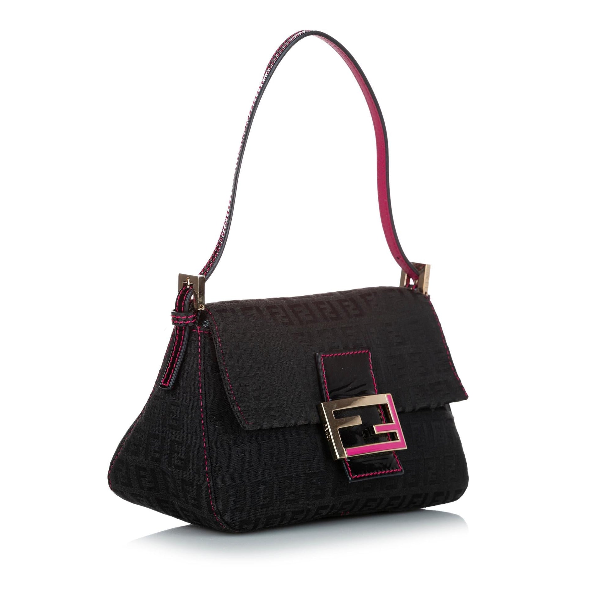 Fendi Zucchino Mamma Baguette Shg Z8Xf9F Handbag Canvas Mini Shoulder Bag