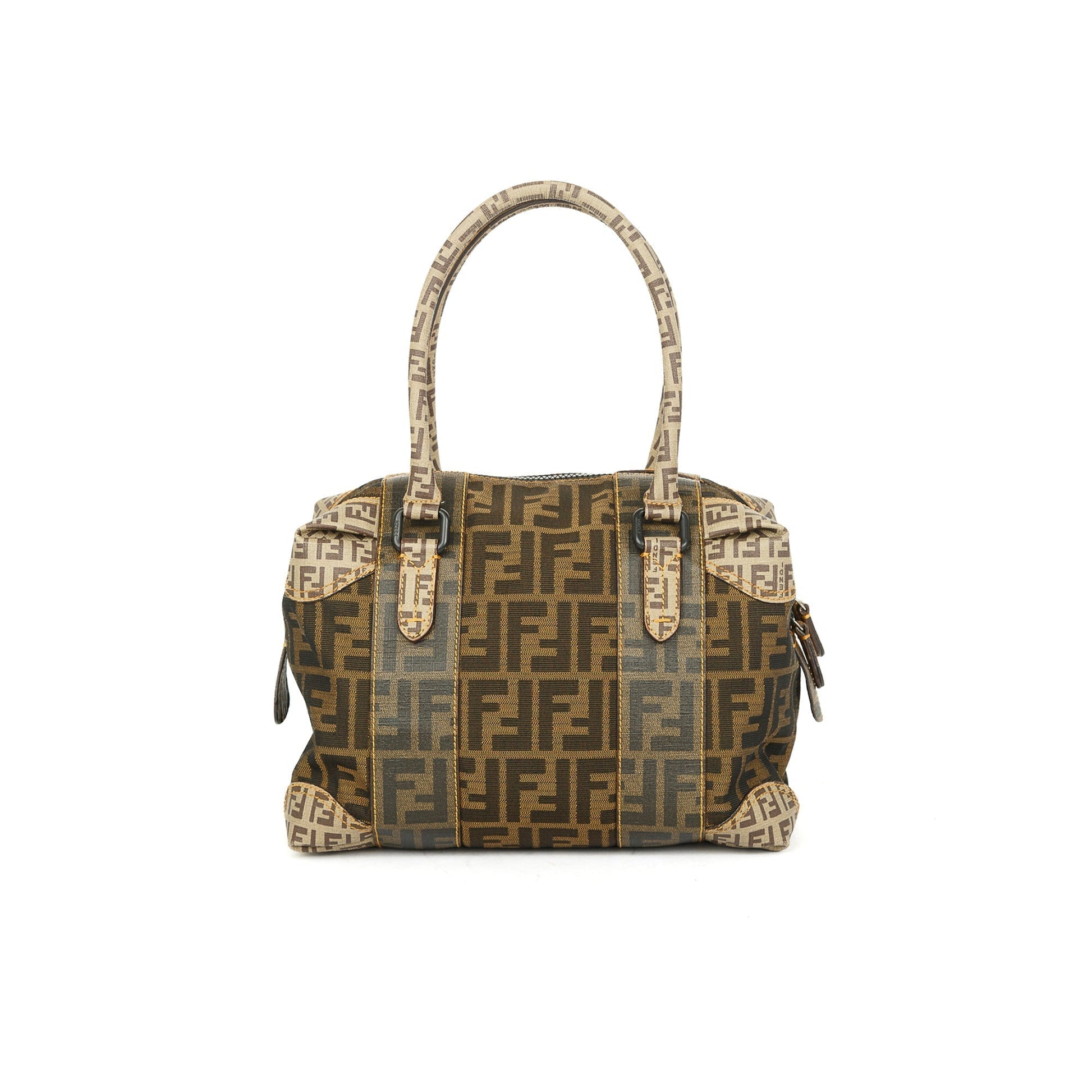 Fendi Mixed Media Boston Bag Travel Bag
