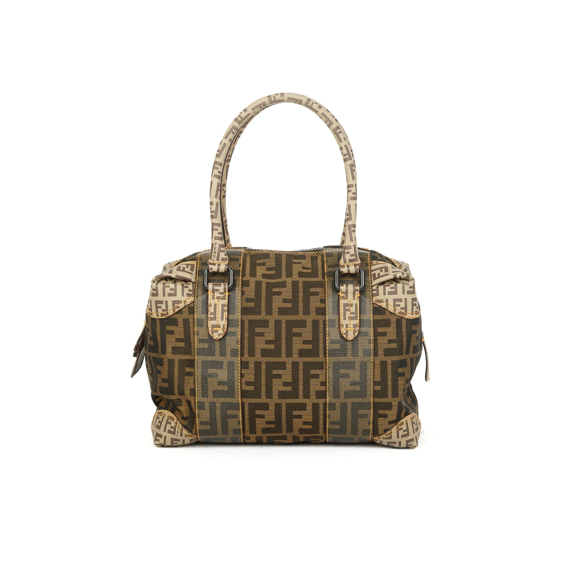 Fendi Mixed Media Boston Bag Travel Bag