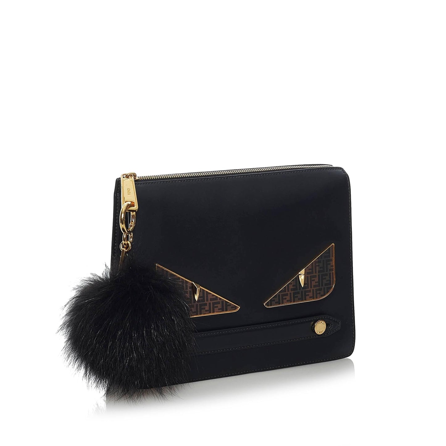 Fendi Monster Clutch Bag Shg Leather