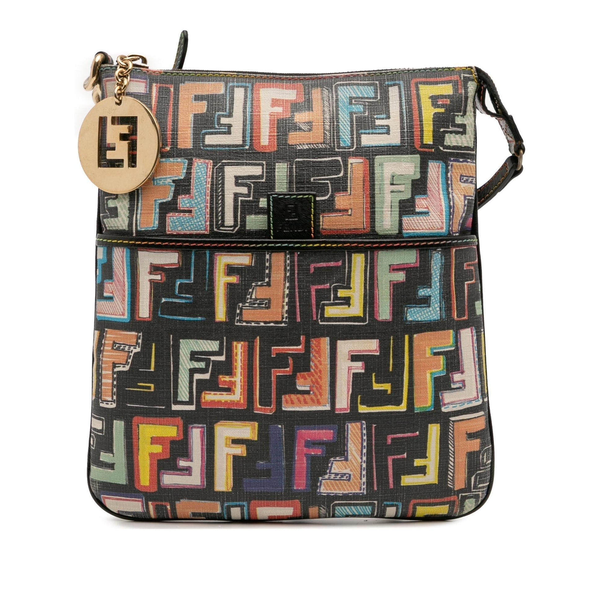 Fendi Zucca Spalmati Forever Crossbody Multicolor Crossbody Bag