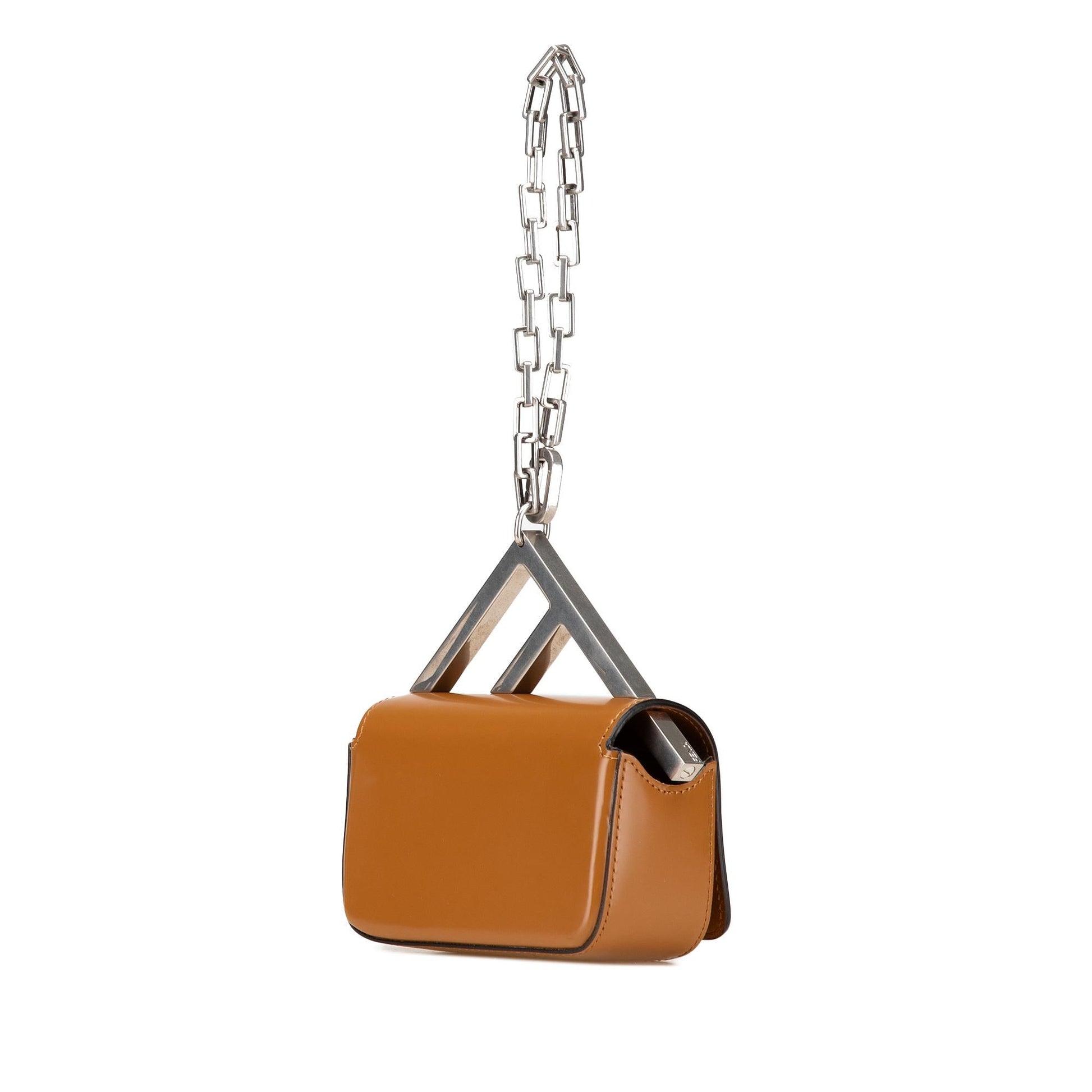 Fendi Nano Bag Glossy Calfskin Handbag Satchel Bag
