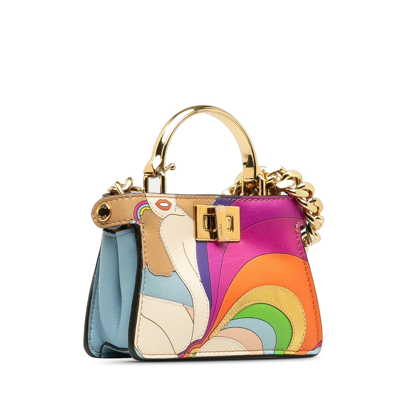 Fendi Nano Rainbow Inlay Peekaboo Satchel Satchel Bag Satchel Shg Tbivxy