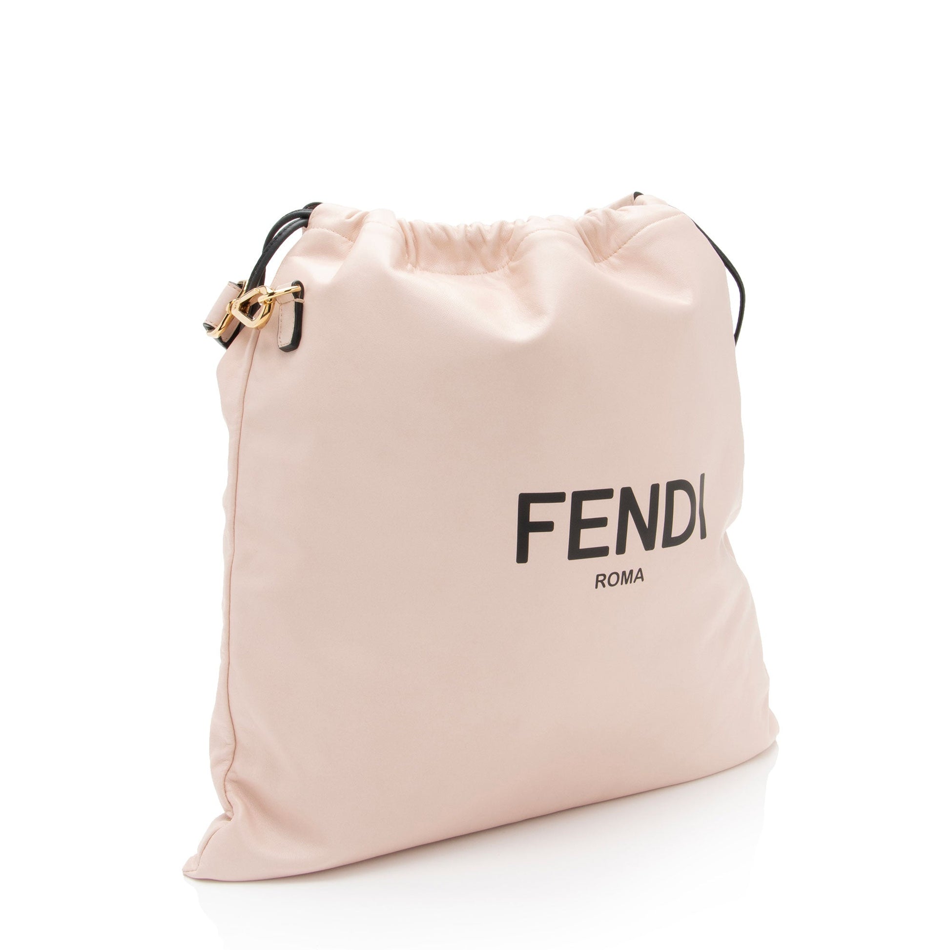 Fendi Nappa Drawstring Shoulder Bag Shf S7Ufln Leather Medium