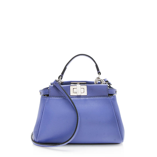 Fendi Nappa Peekaboo Shoulder Bag Shf Leather Micro Bag Shf 11505