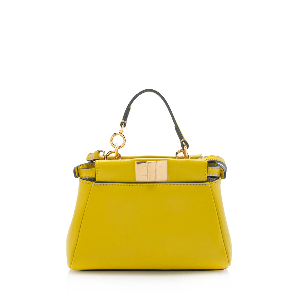 Fendi Nappa Peekaboo Shoulder Bag Shf Leather Micro Bag Shf 18345