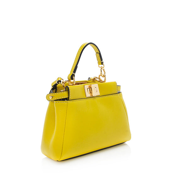 Fendi Nappa Peekaboo Shoulder Bag Shf Leather Micro Bag Shf 18345