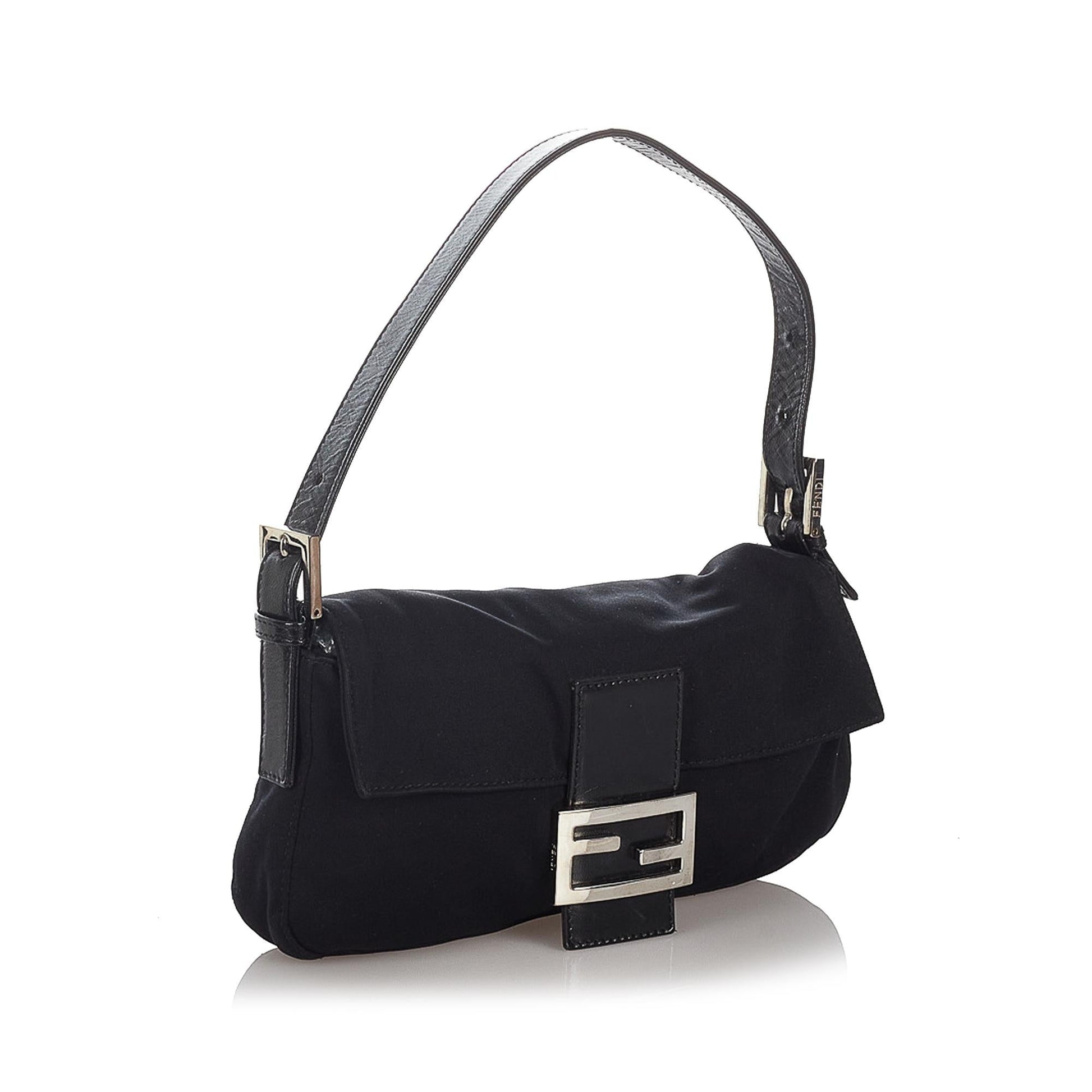Fendi Mamma Baguette Shg Handbag Nylon Shoulder Bag