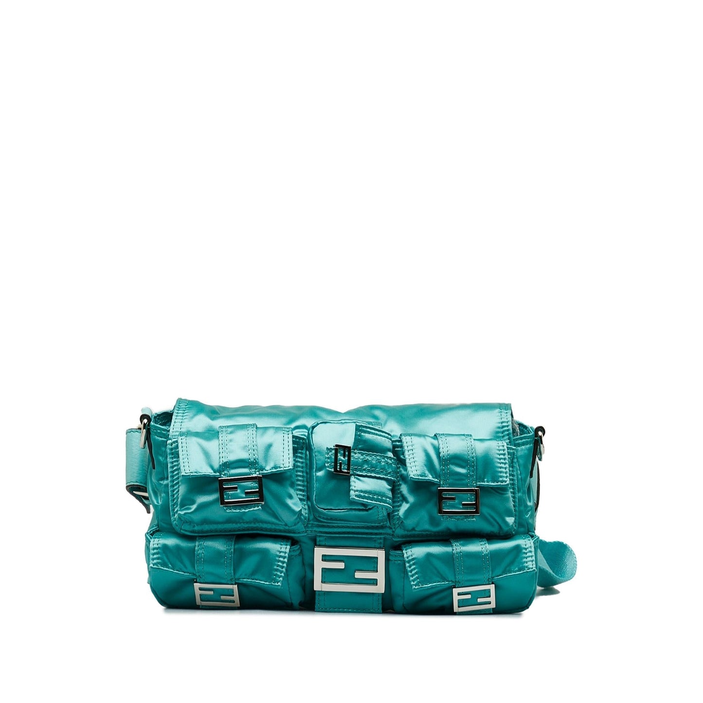 Fendi Multipocket Baguette Shg C56Kir Satchel Bag Nylon