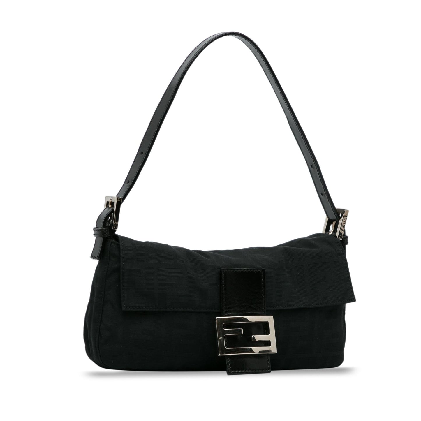 Fendi Zucca Mamma Baguette Shg Handbag Nylon Shoulder Bag