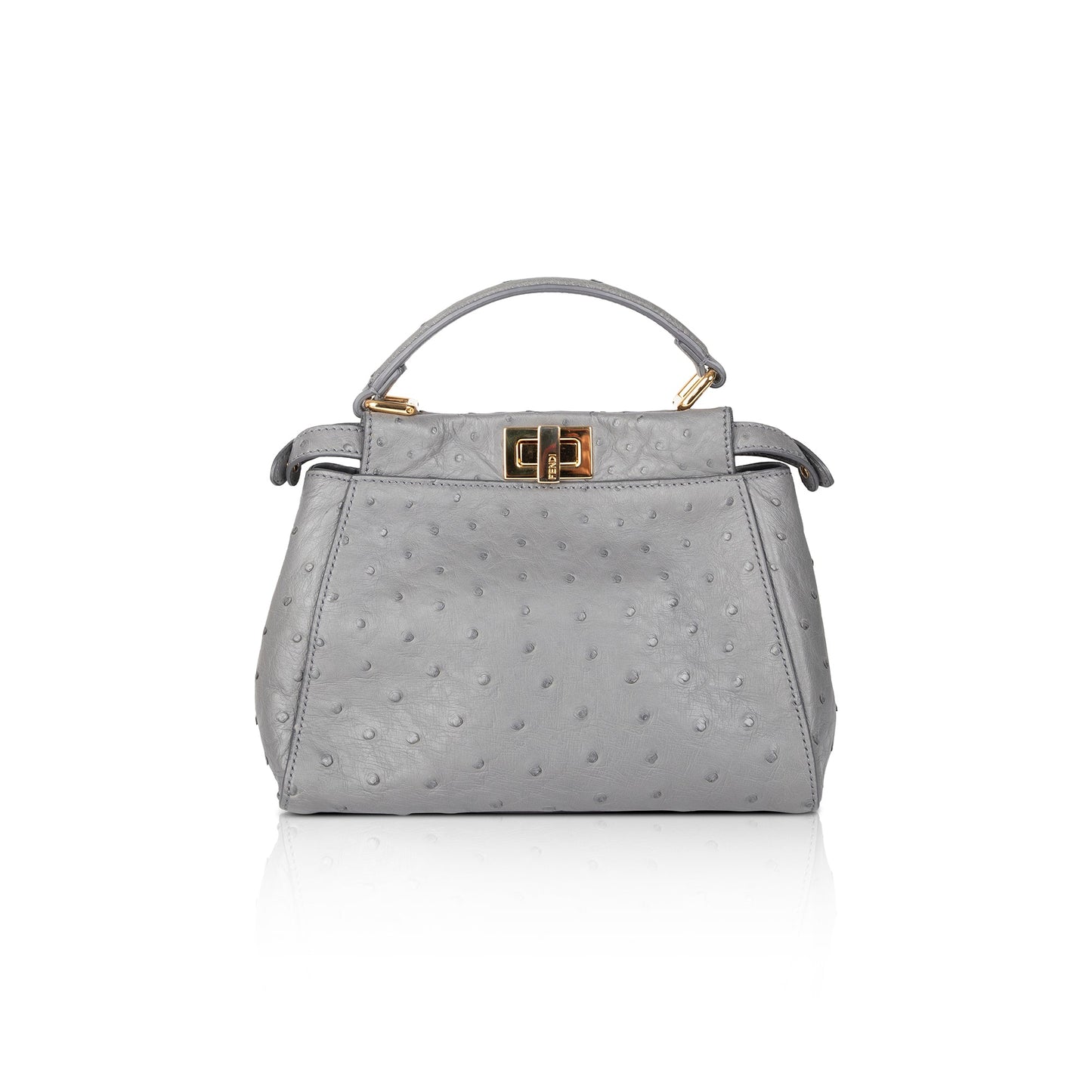 Fendi Ostrich Peekaboo Isseu Bag Mini Travel Bag Bag 39265