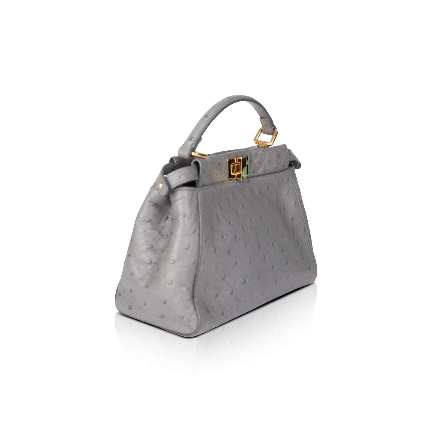 Fendi Ostrich Peekaboo Isseu Bag Mini Travel Bag Bag 39265