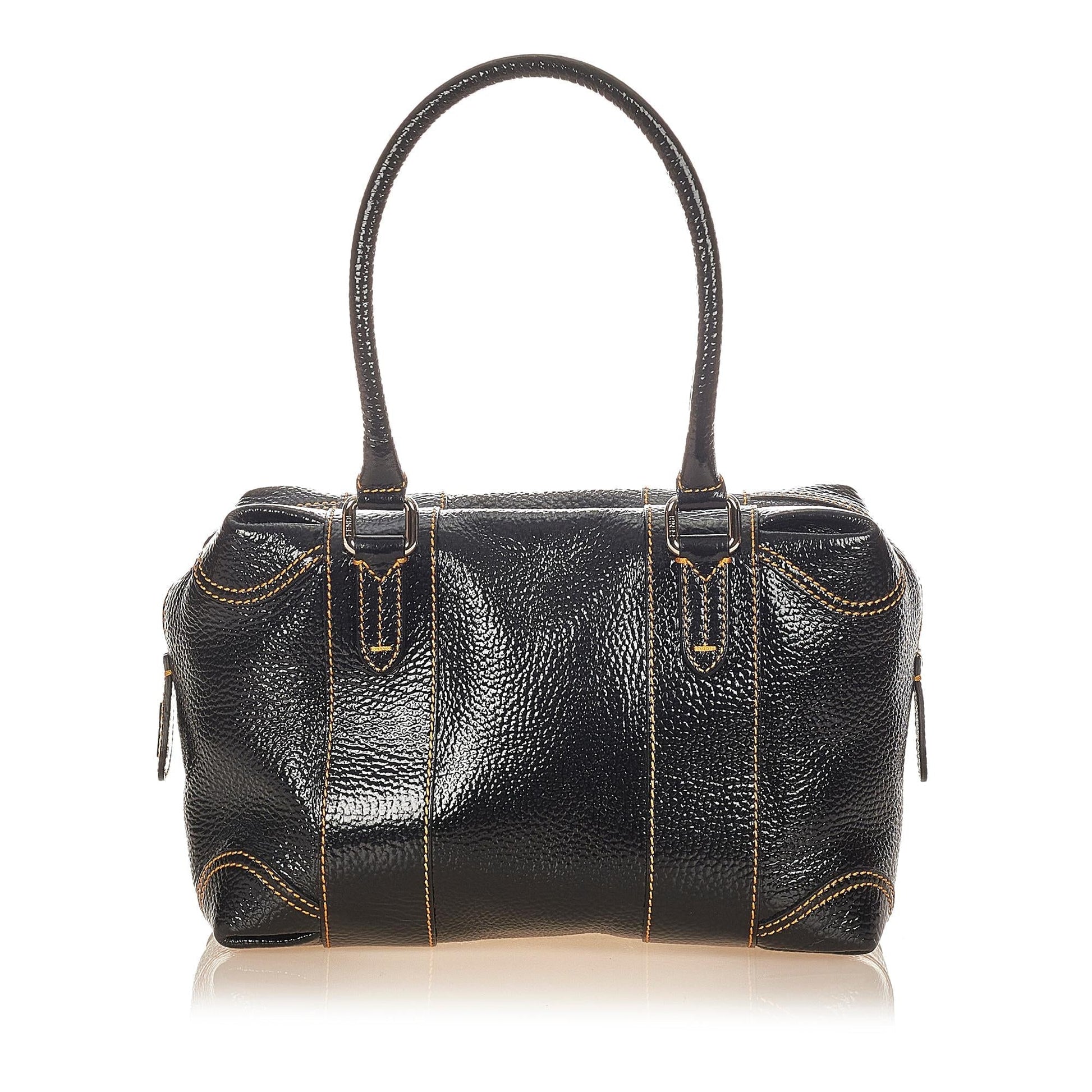 Fendi Handbag Shg Leather Patent Satchel Bag