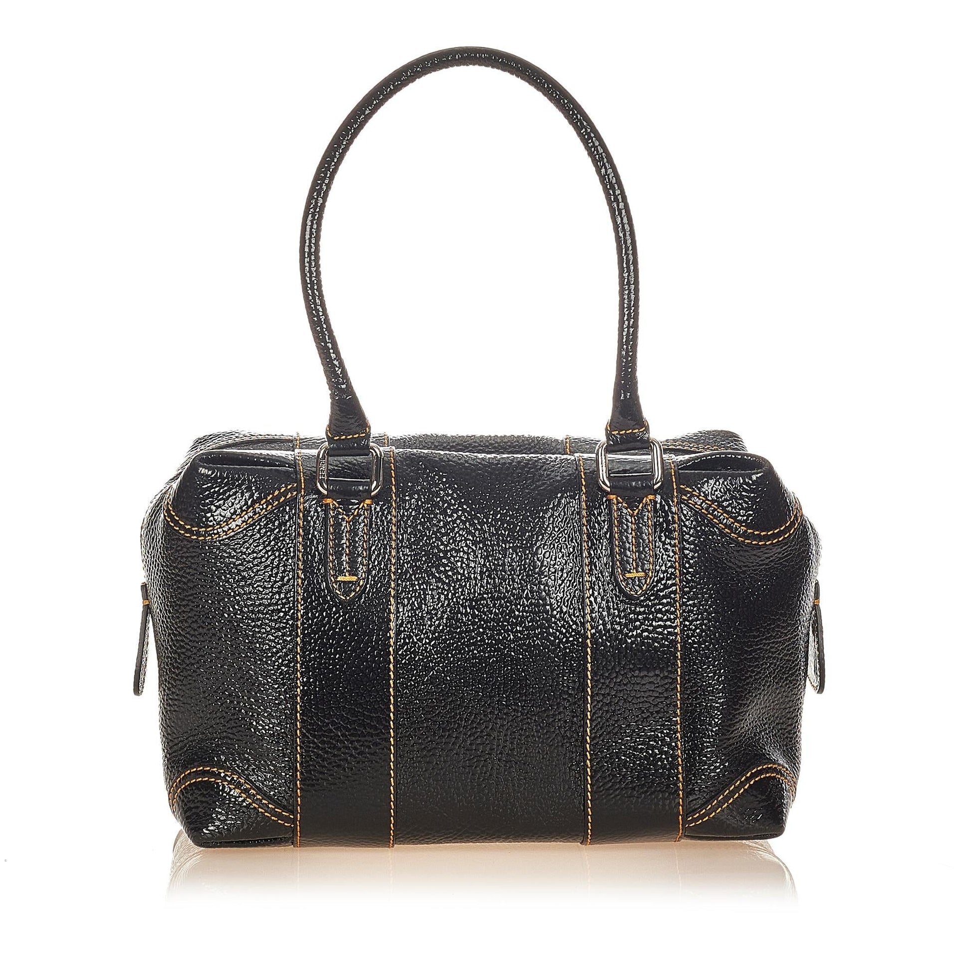 Fendi Handbag Shg Leather Patent Satchel Bag