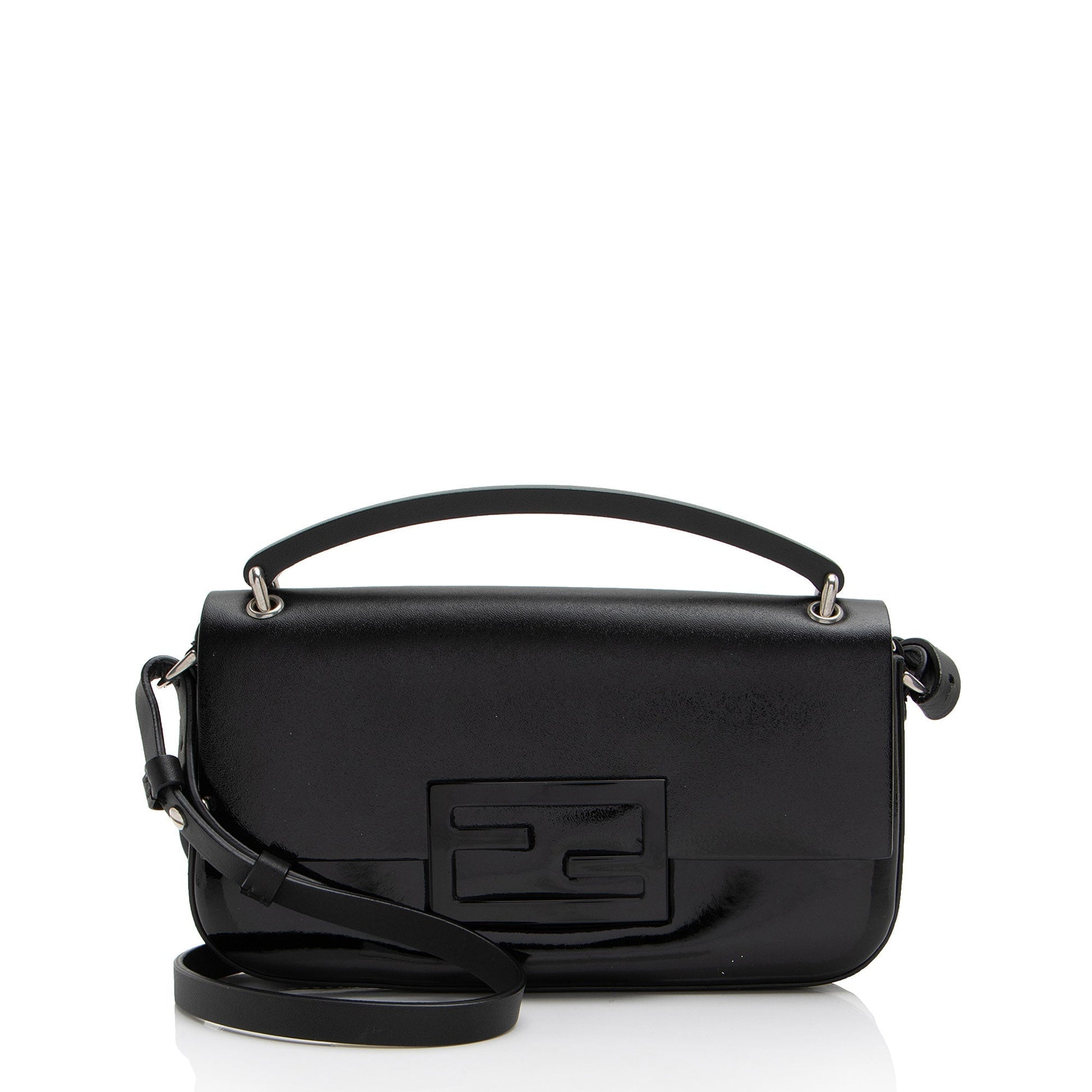 Fendi Liberty Sfumato Phone Baguette Shf Obqctt Crossbody Bag Leather Patent Shoulder Bag