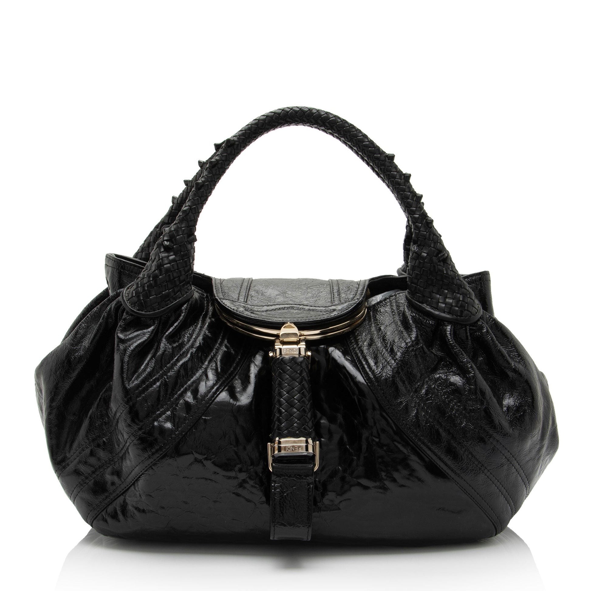 Fendi Spy Satchel Shf Pigqg6 Leather Patent Satchel Bag