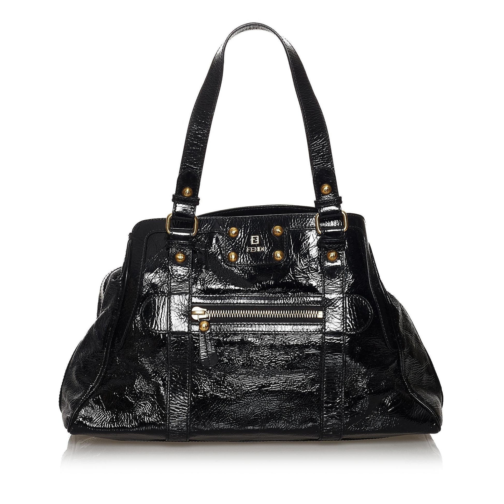 Fendi De Jour Tote Bag Shg Leather Patent