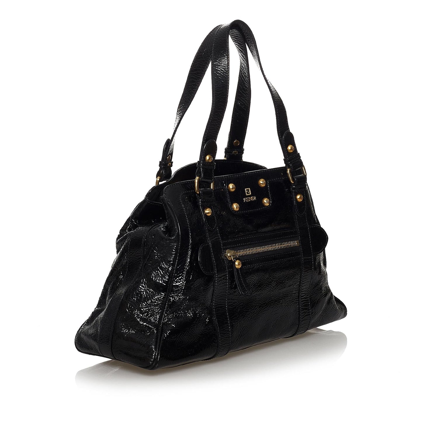 Fendi De Jour Tote Bag Shg Leather Patent