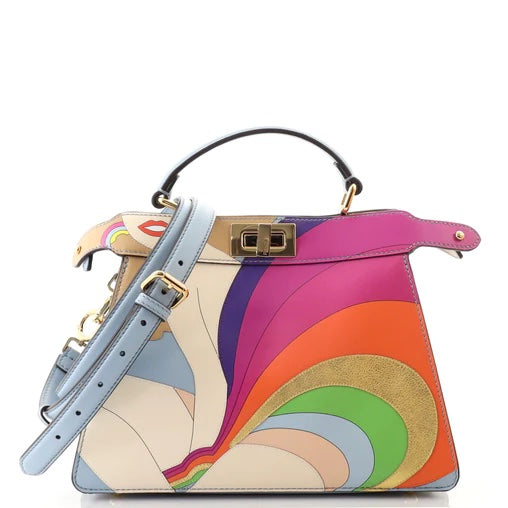 Fendi Iseeu Printed Bag Leather Travel Bag