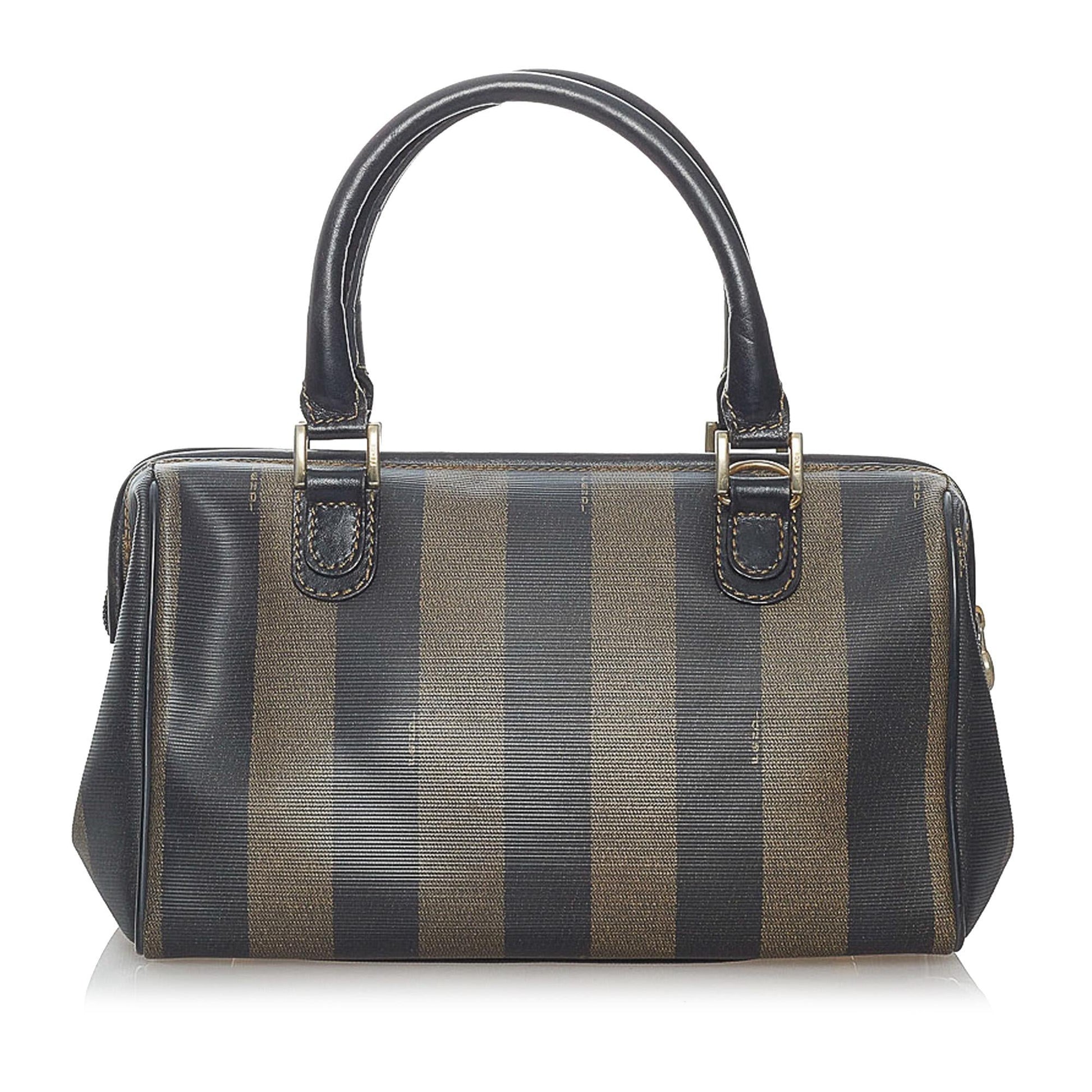 Fendi Pequin Boston Bag Shg Satchel Bag Bag Shg 30791