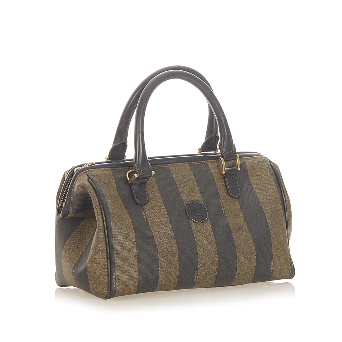 Fendi Pequin Boston Bag Shg Satchel Bag