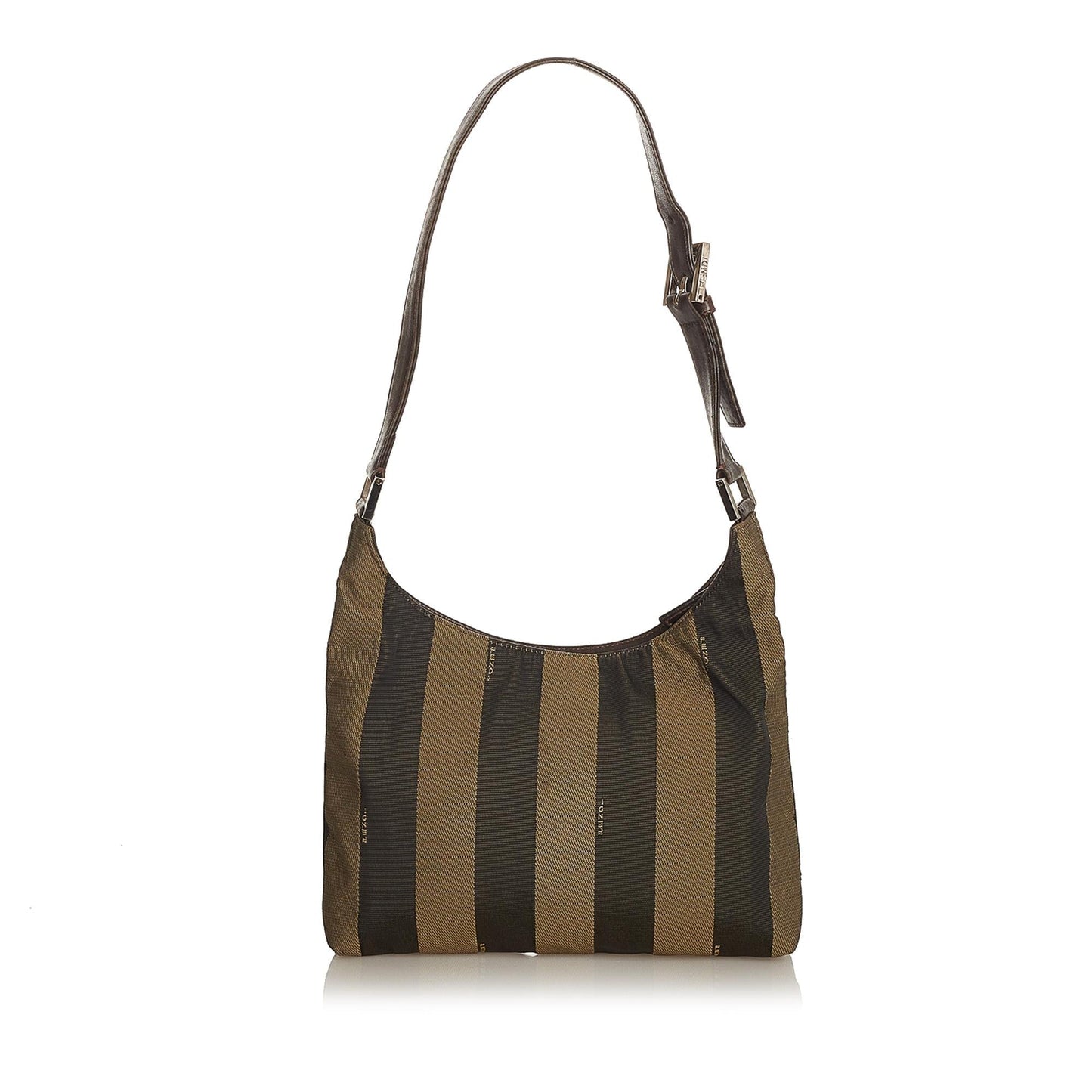 Fendi Pequin Shoulder Bag Shg Canvas Bag Shg 25161