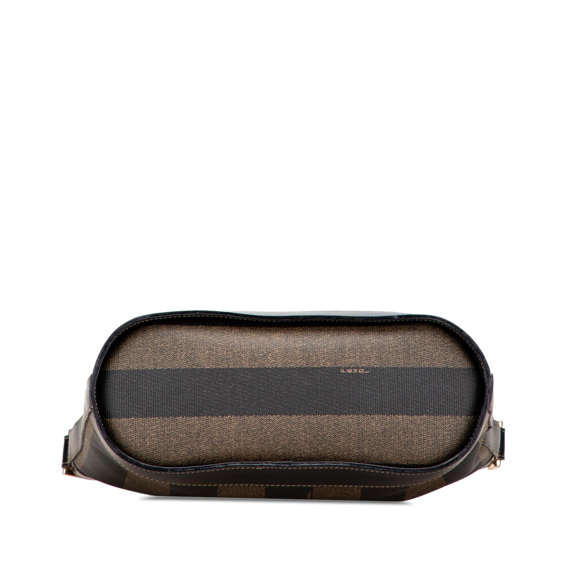 Fendi Pequin Coated Crossbody Canvas Crossbody Bag