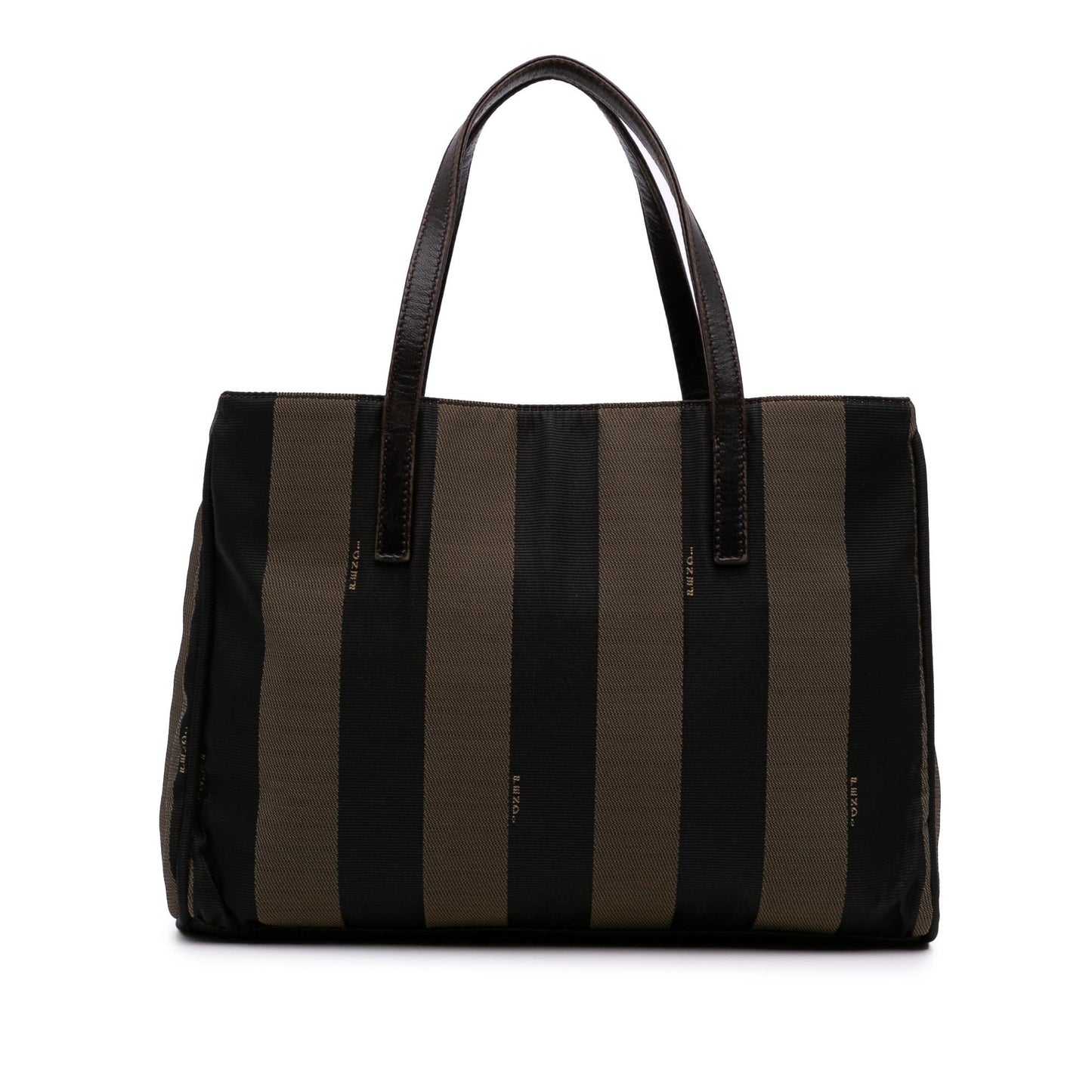 Fendi Pequin Coated Tote Canvas Tote Bag