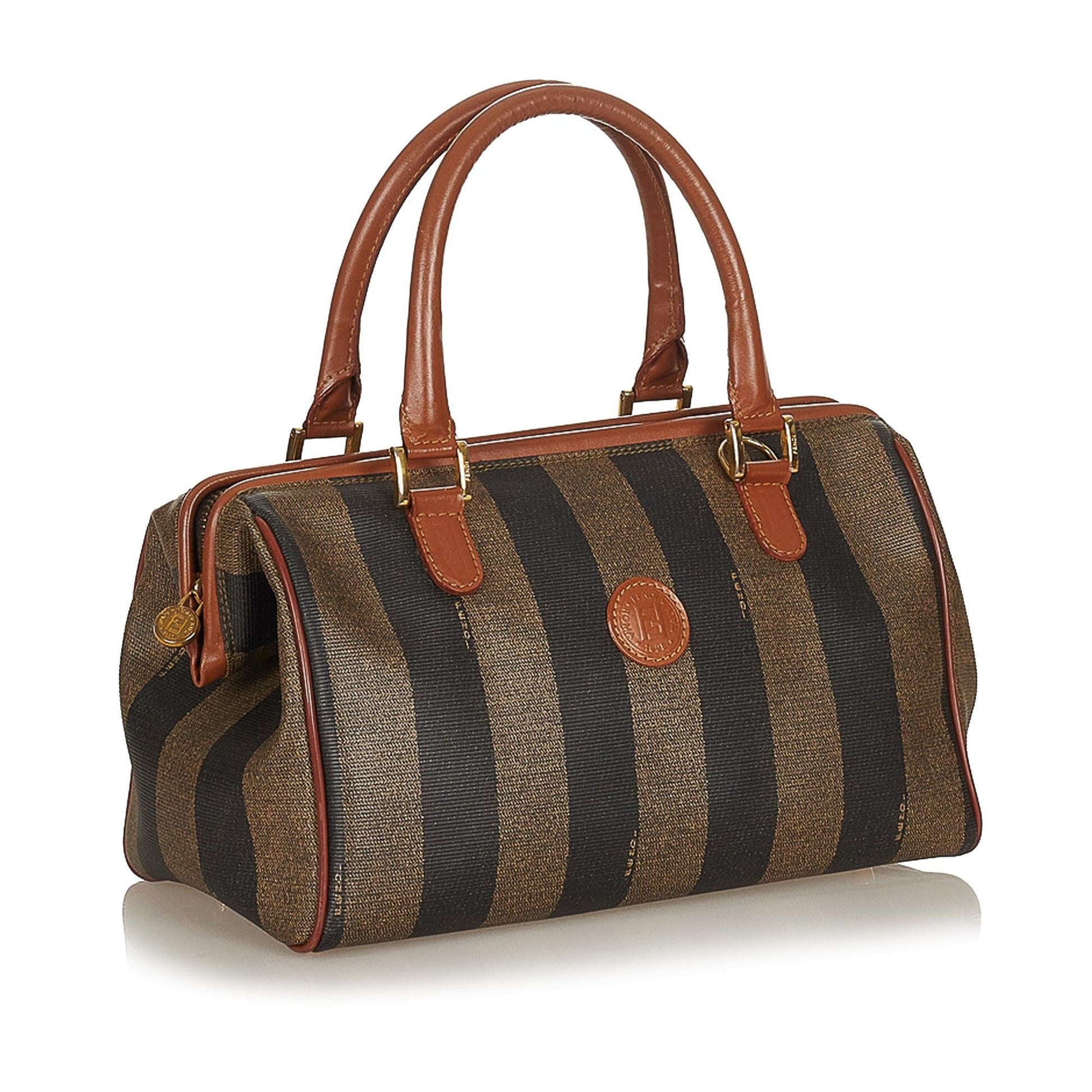 Fendi Pequin Handbag Shg Satchel Bag Handbag Shg 27135