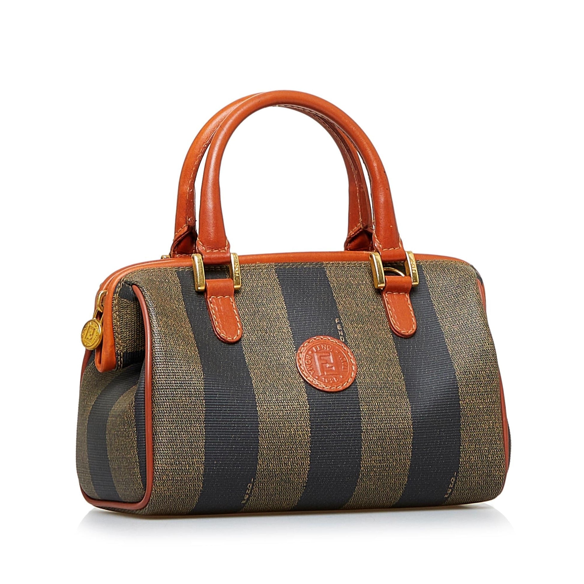 Fendi Pequin Handbag Shg In1Fr6 Satchel Bag