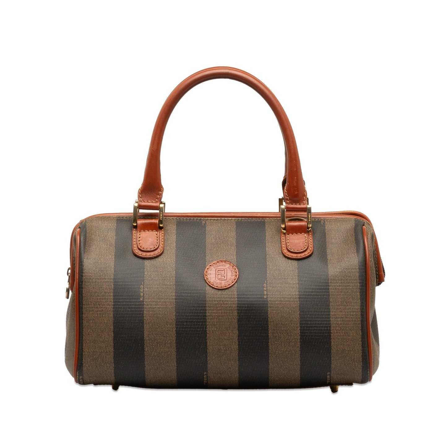 Fendi Pequin Handbag Shg M85B5A Satchel Bag