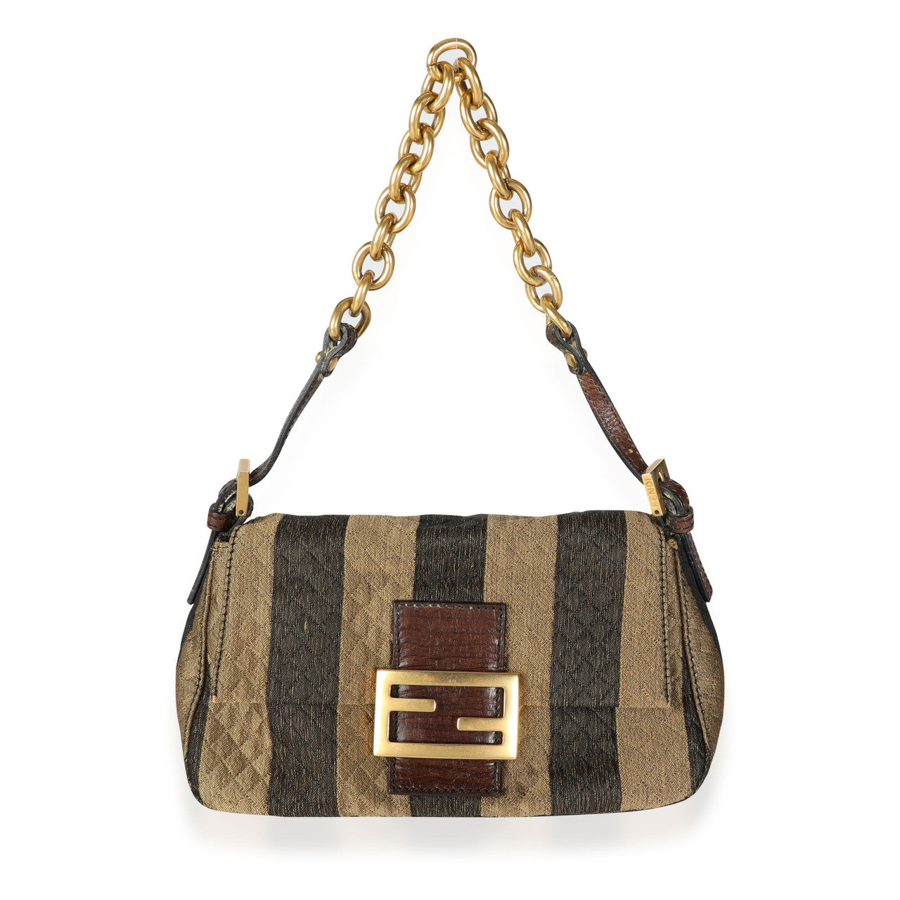 Fendi Pequin Mama Baguette Bag Quilted Mini Shoulder Bag