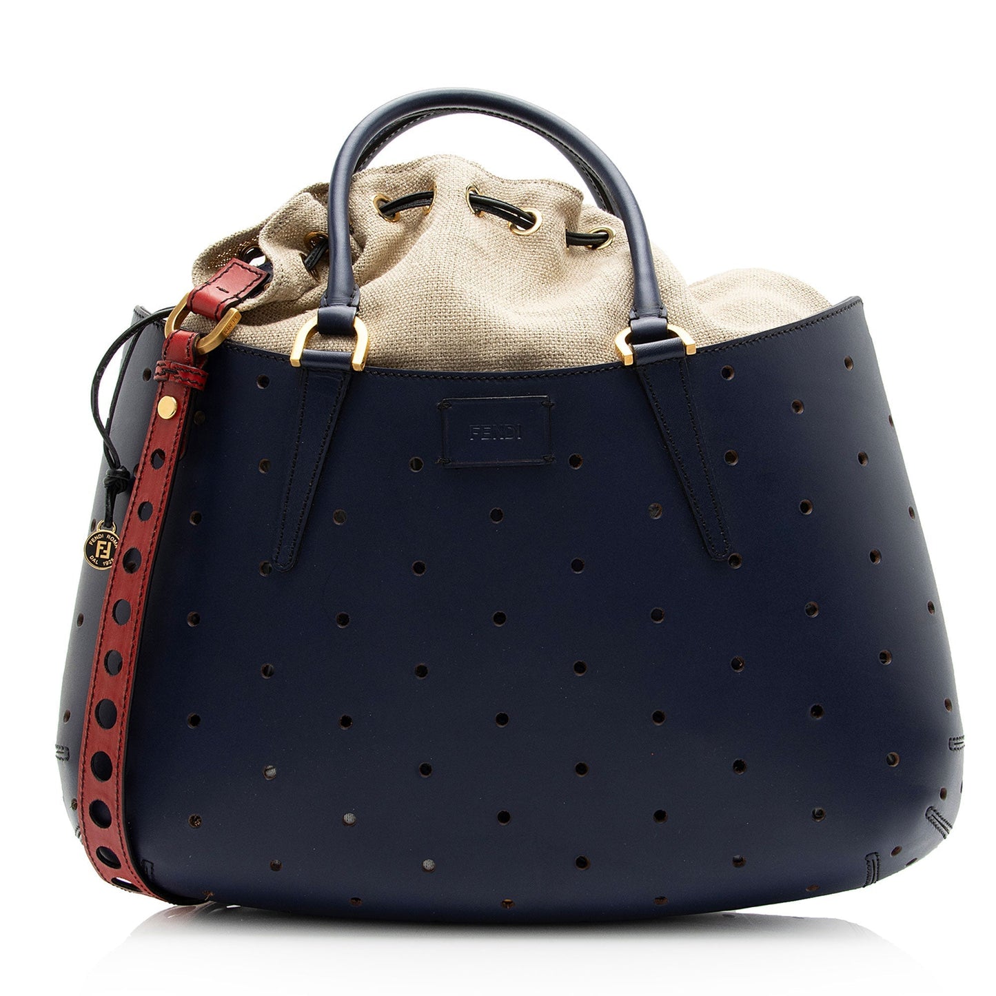 Fendi Perforated Fab Tote Shf 9Cemrx Leather Medium Tote Bag