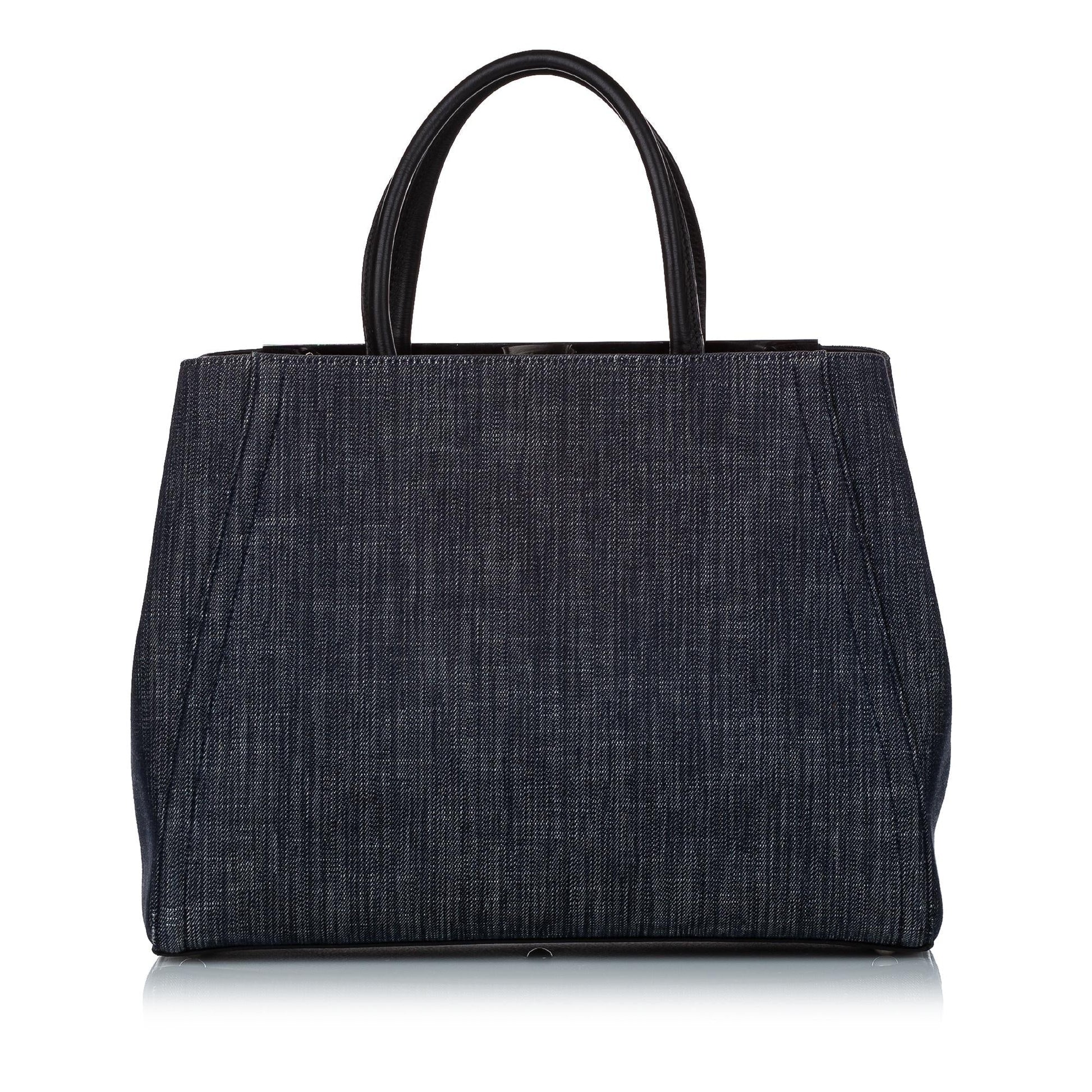 Fendi Petit 2Jours Satchel Shg Denim Satchel Bag