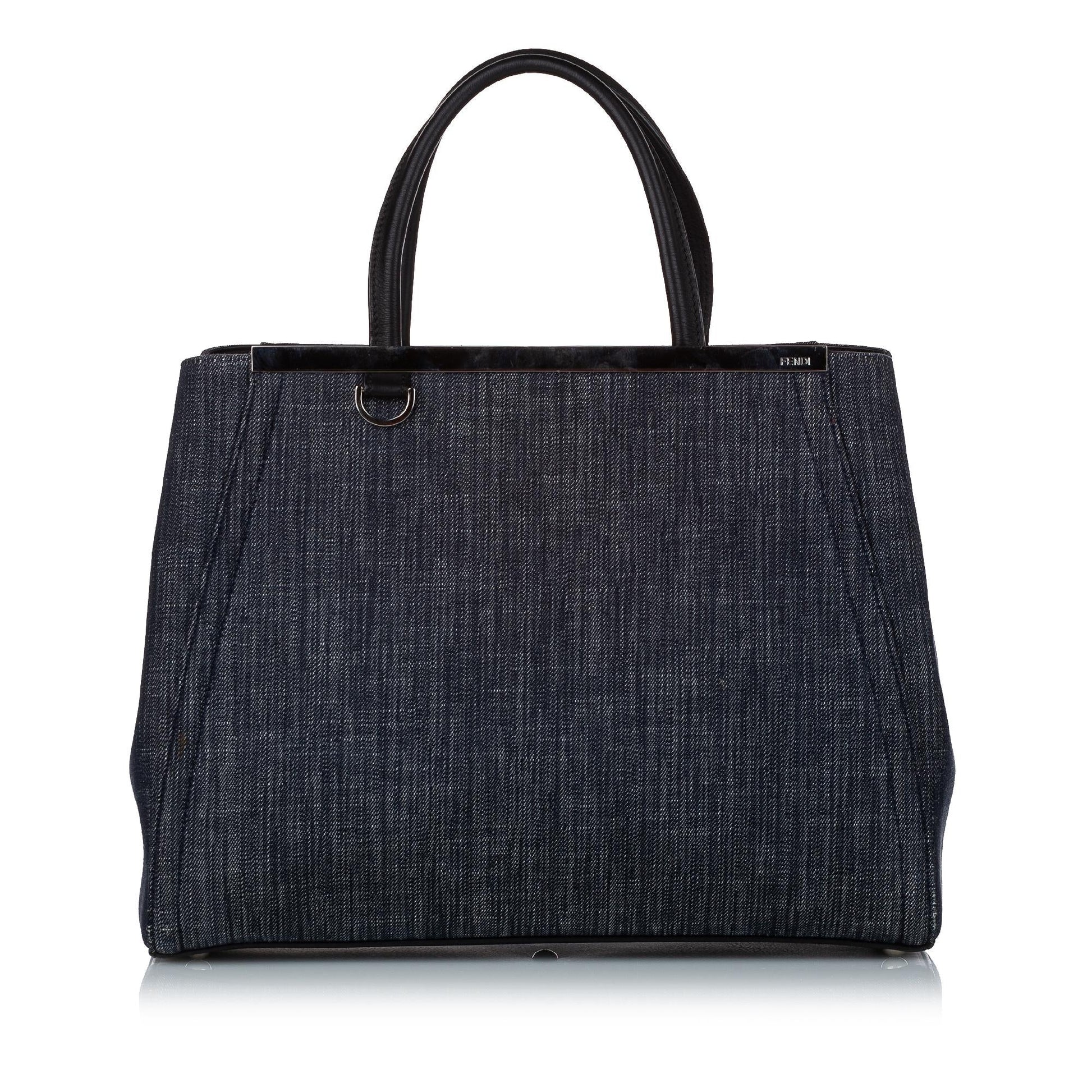 Fendi Petit 2Jours Satchel Shg Denim Satchel Bag