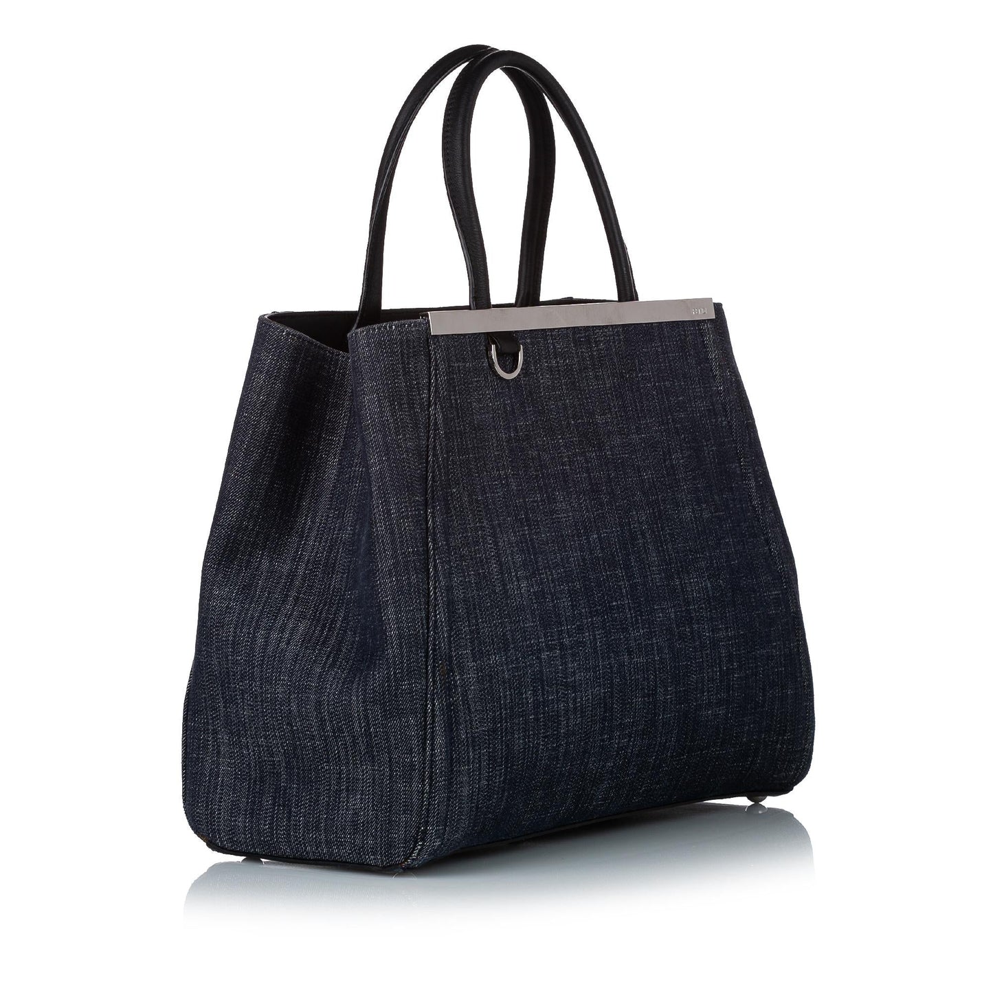 Fendi Petit 2Jours Satchel Shg Denim Satchel Bag