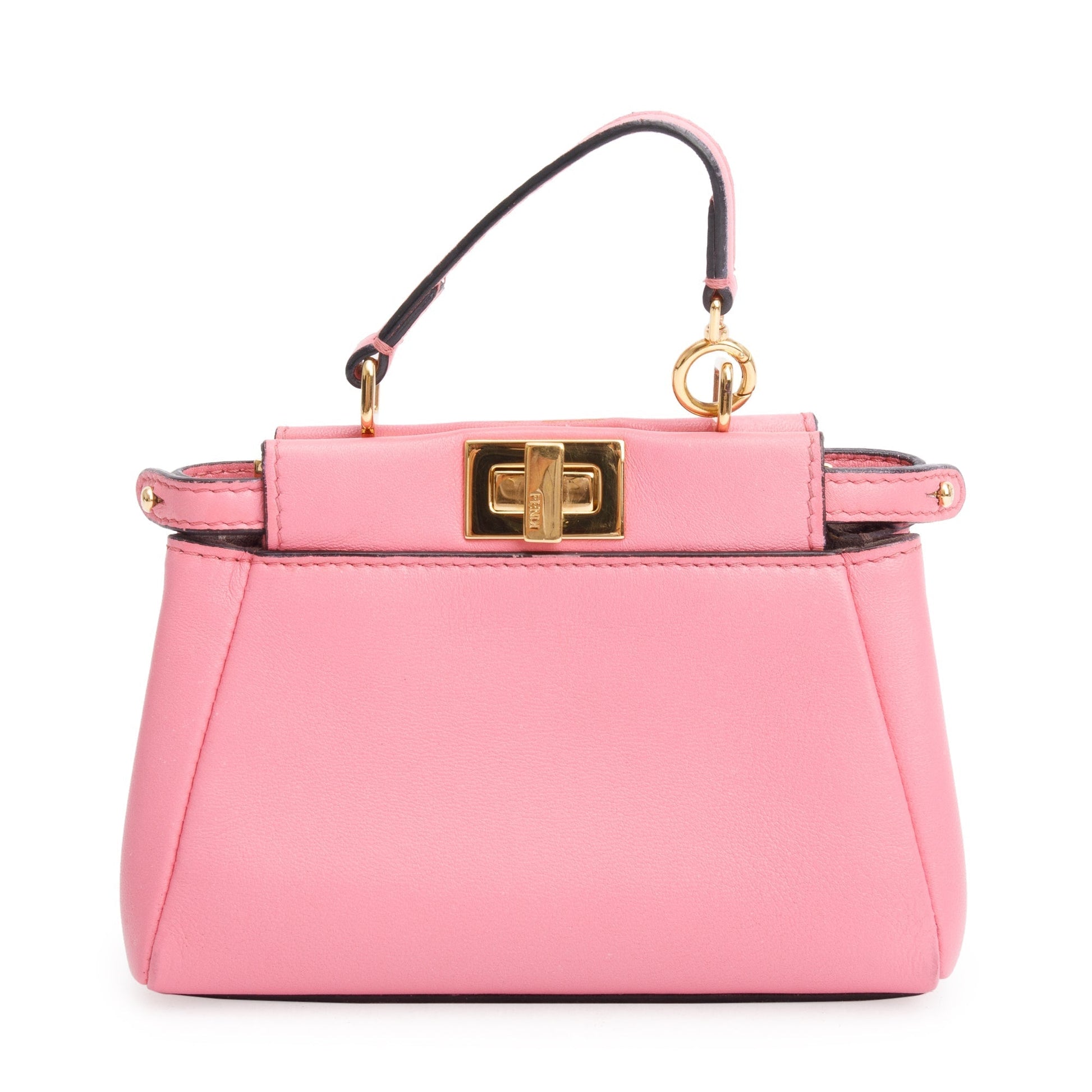 Fendi Micro Peekaboo Bag Leather Pink Travel Bag