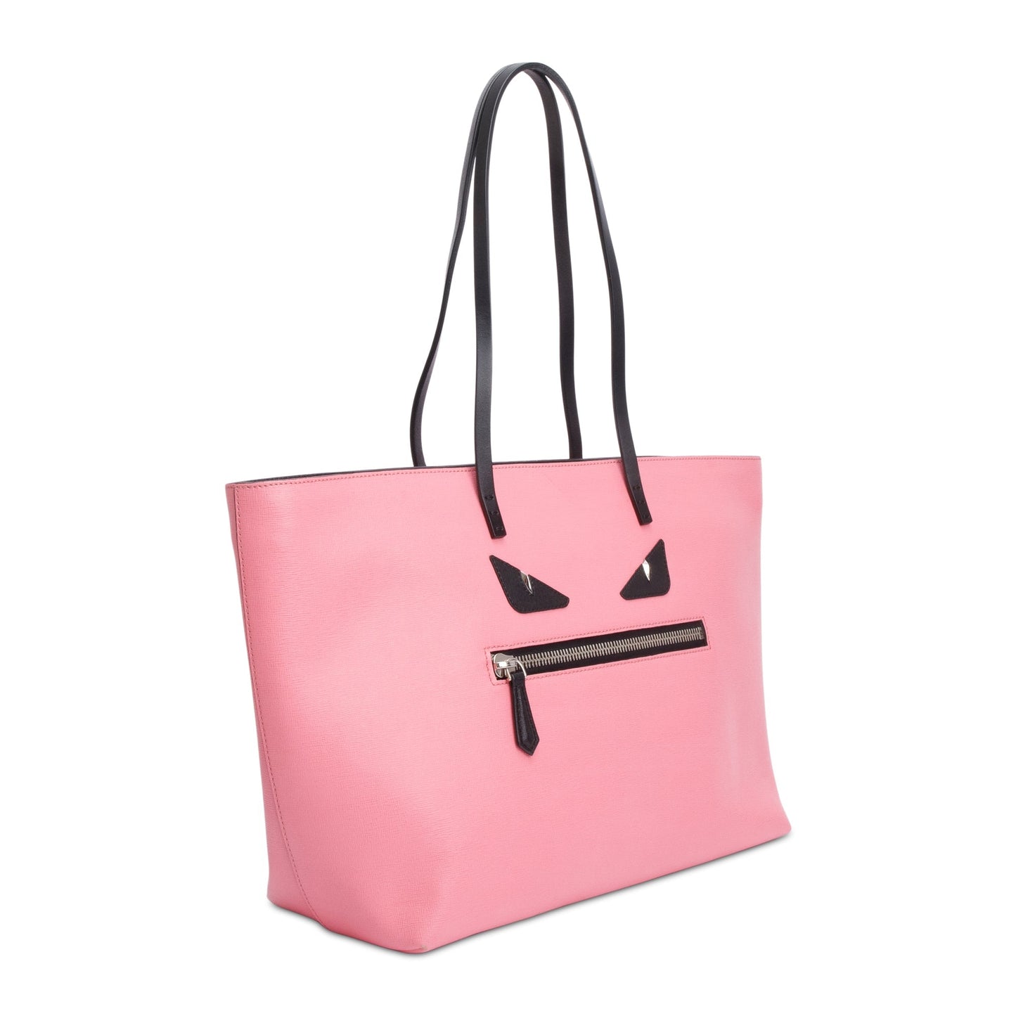 Fendi Monster Buggies Roll Tote Leather Pink Tote Bag