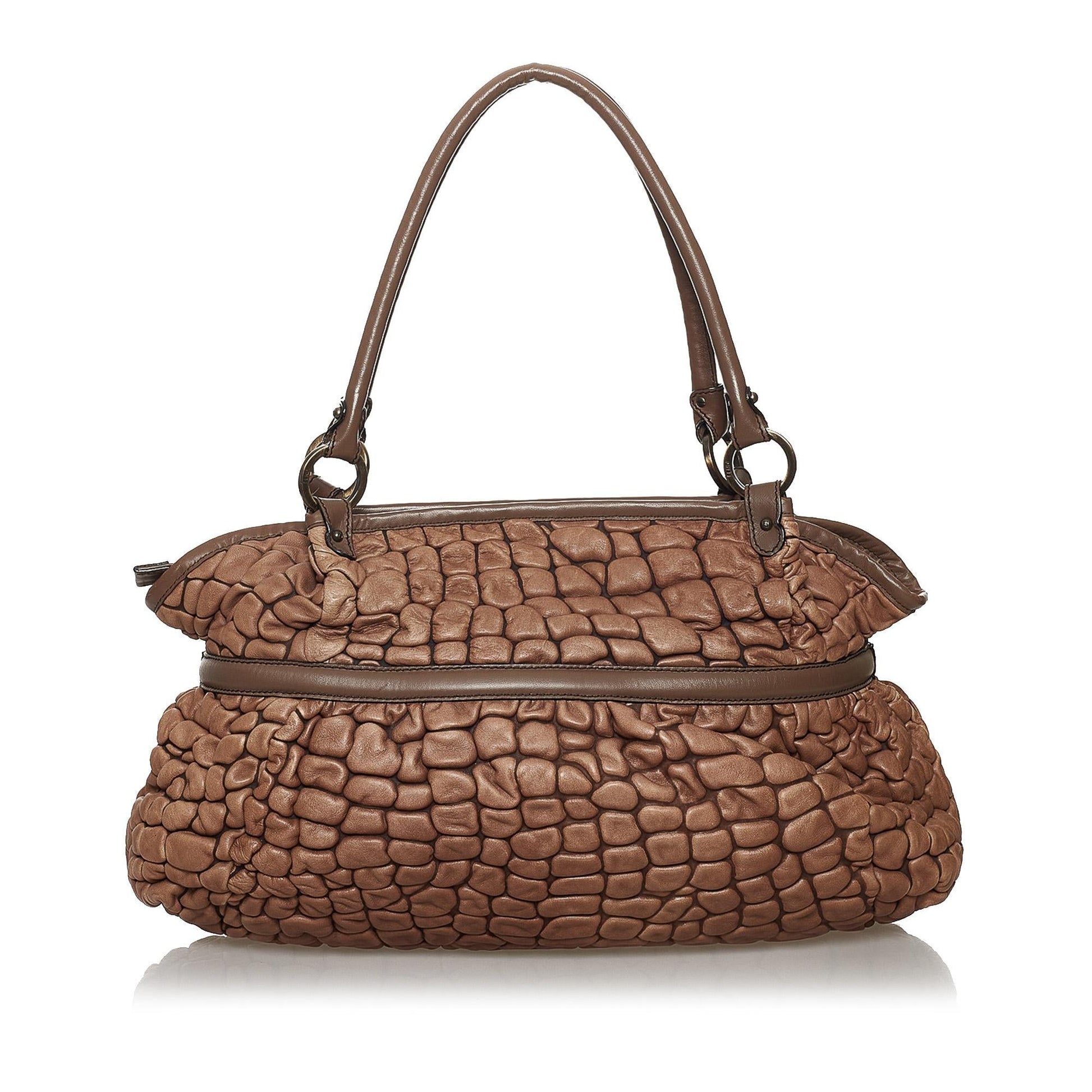 Fendi Puckered Bubble Chef Shoulder Bag Shg Leather Bag Shg 30185