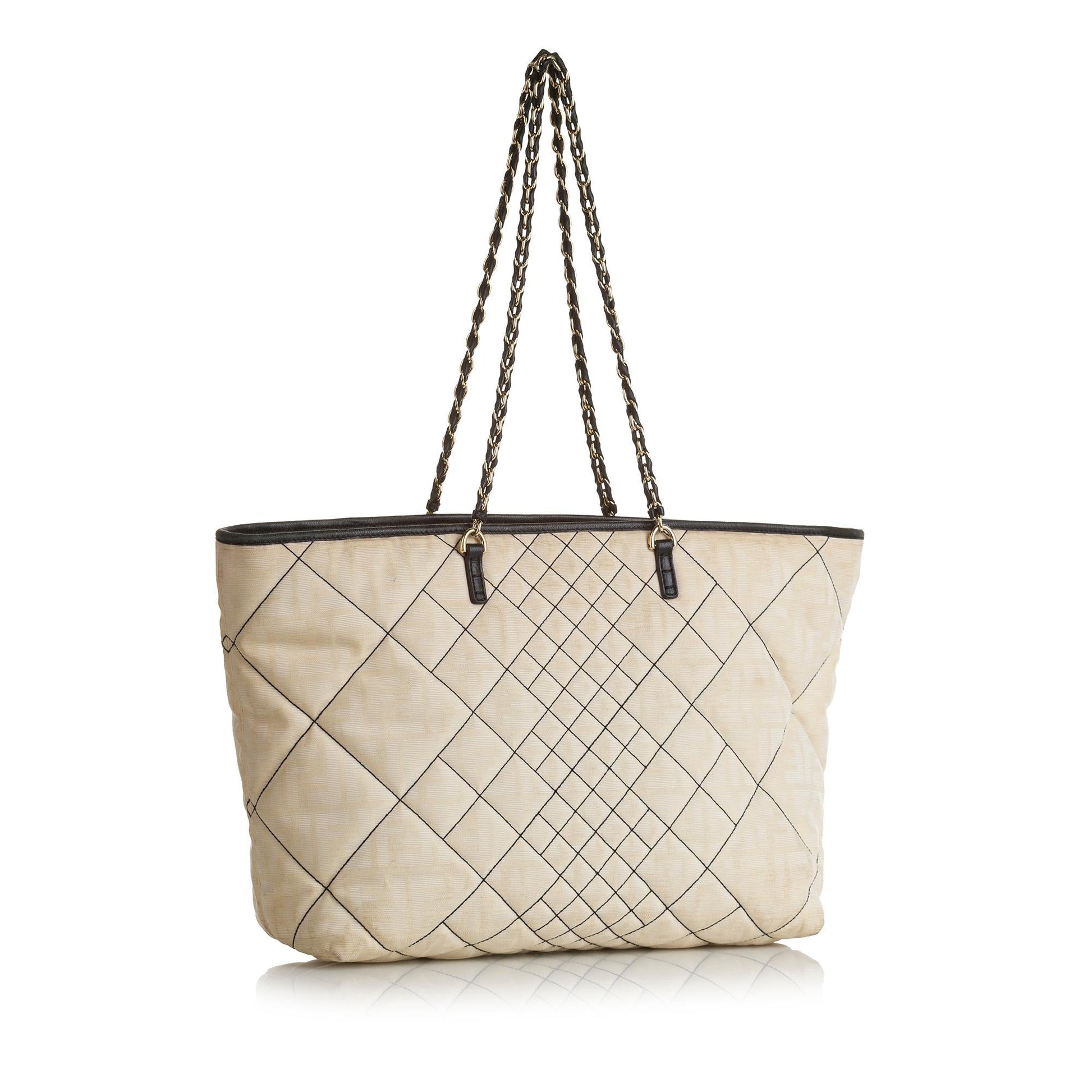 Fendi Zucca Tote Shg Quilted Tote Bag